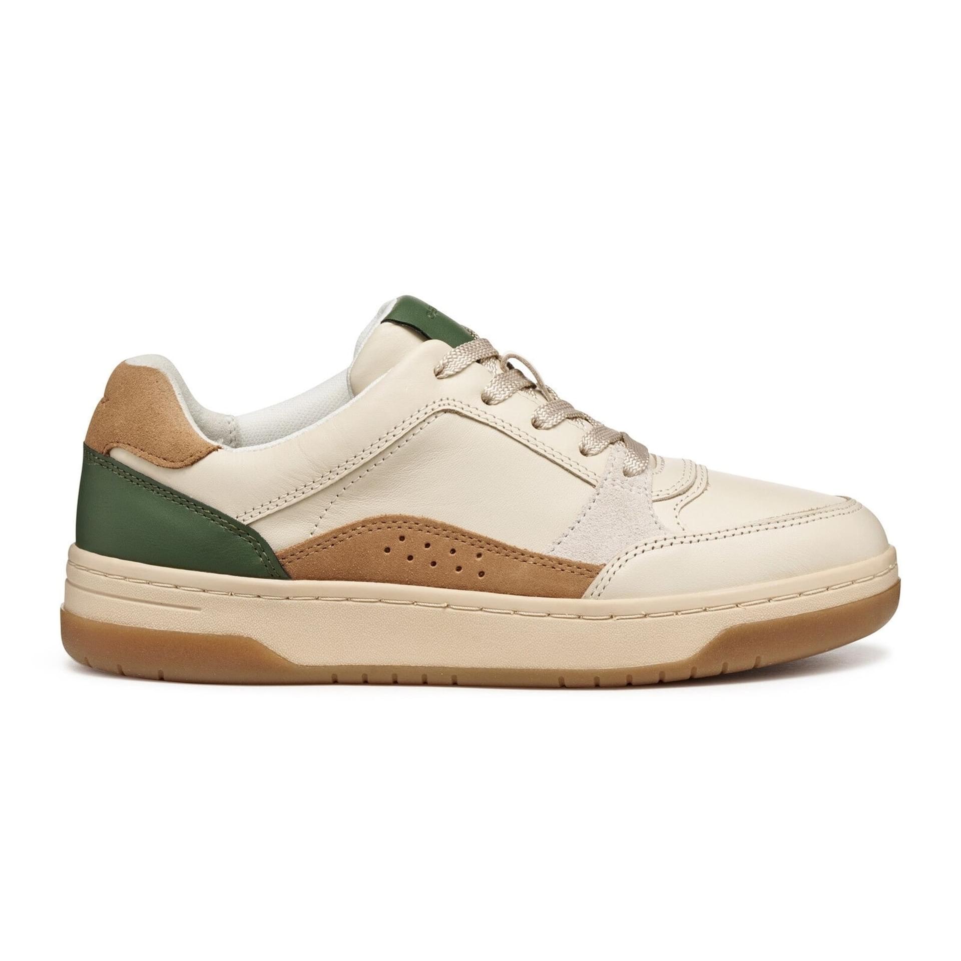 Geox Sedral Court Sneakers D564QB_08522 in Papyrus/Green