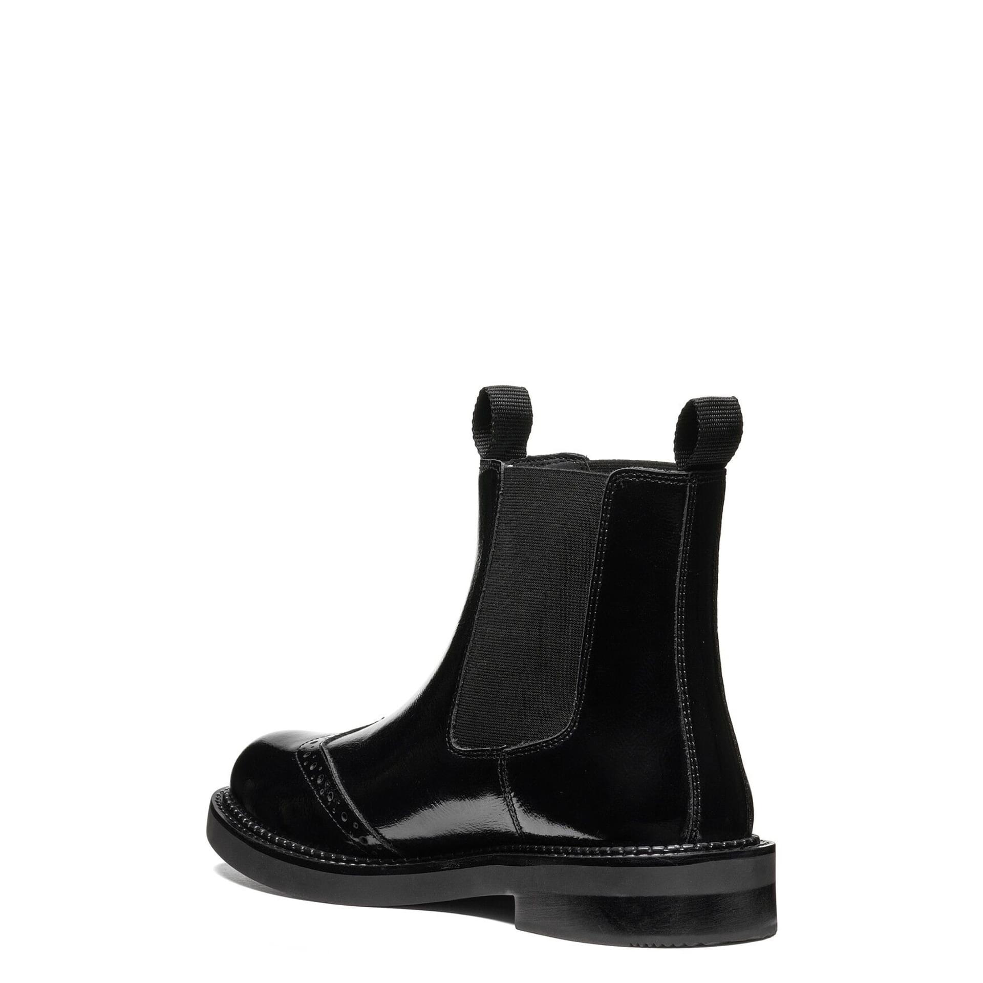 Geox Serilda Ankle Boots in Black, angled view (SKU D56WYC_00067--C9999)