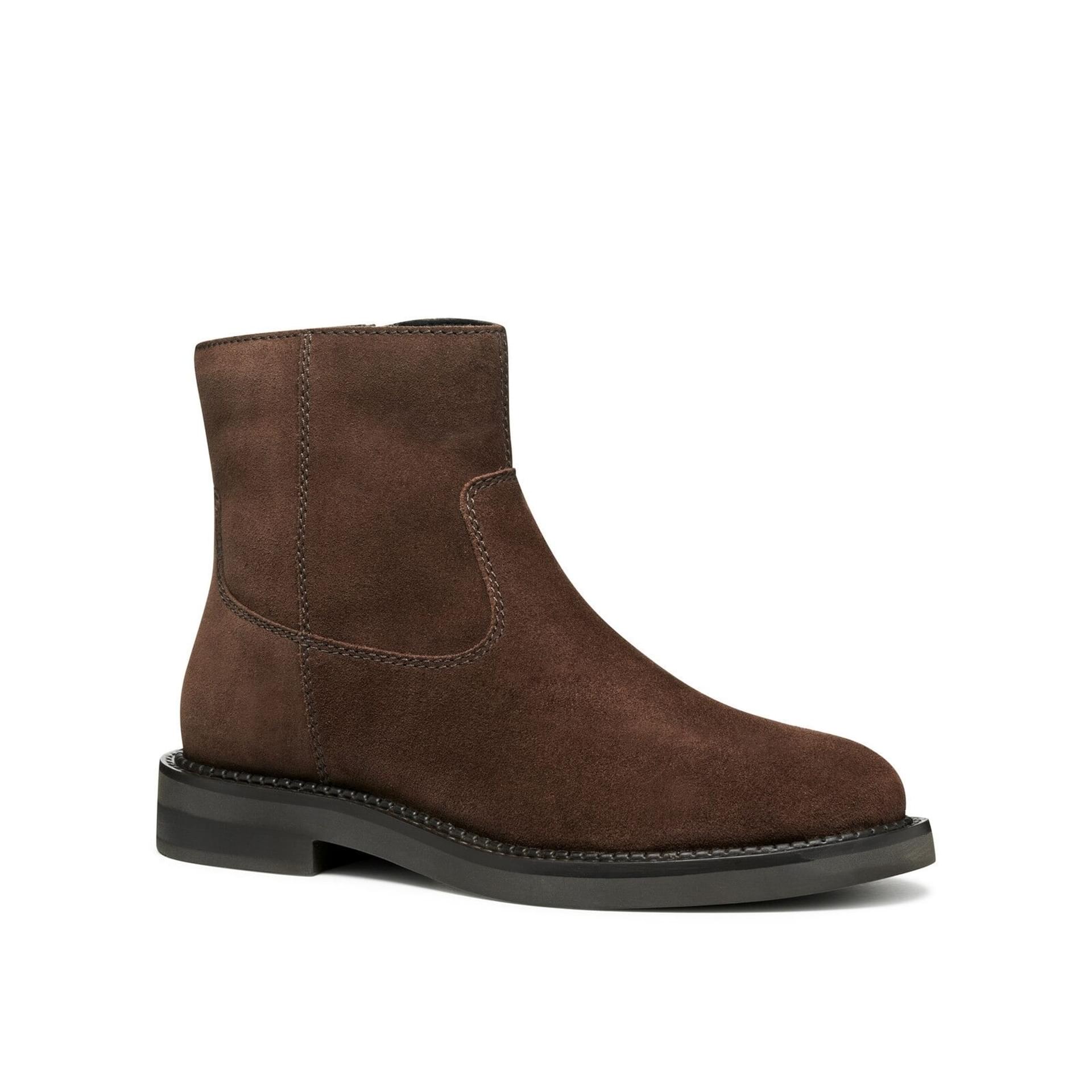 Geox Serilda Enkellaarsjes D56WYH_00022 in Dark Brown