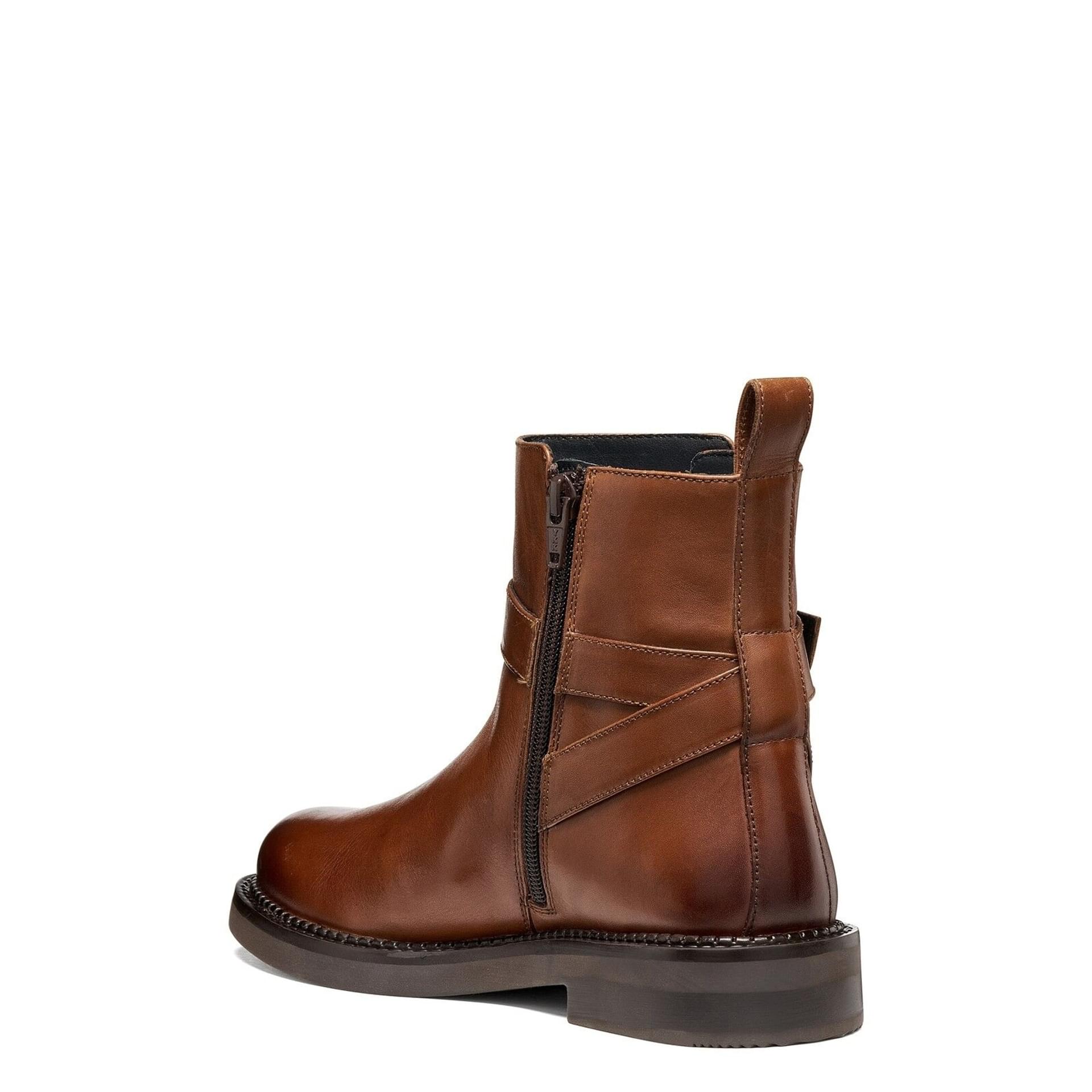 Geox Serilda Bottines in Dark Brown, vue en angle (SKU D66WYB_00043--C6006)