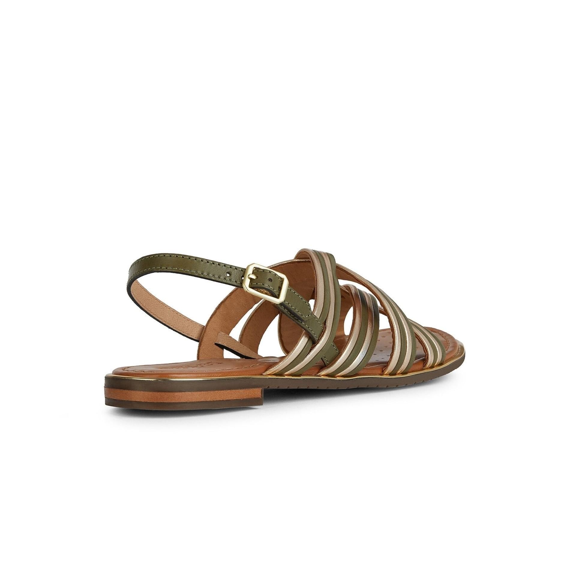 Geox Sozy Plus Sandalen D35DQG_01JCF in Sage/Light Gold