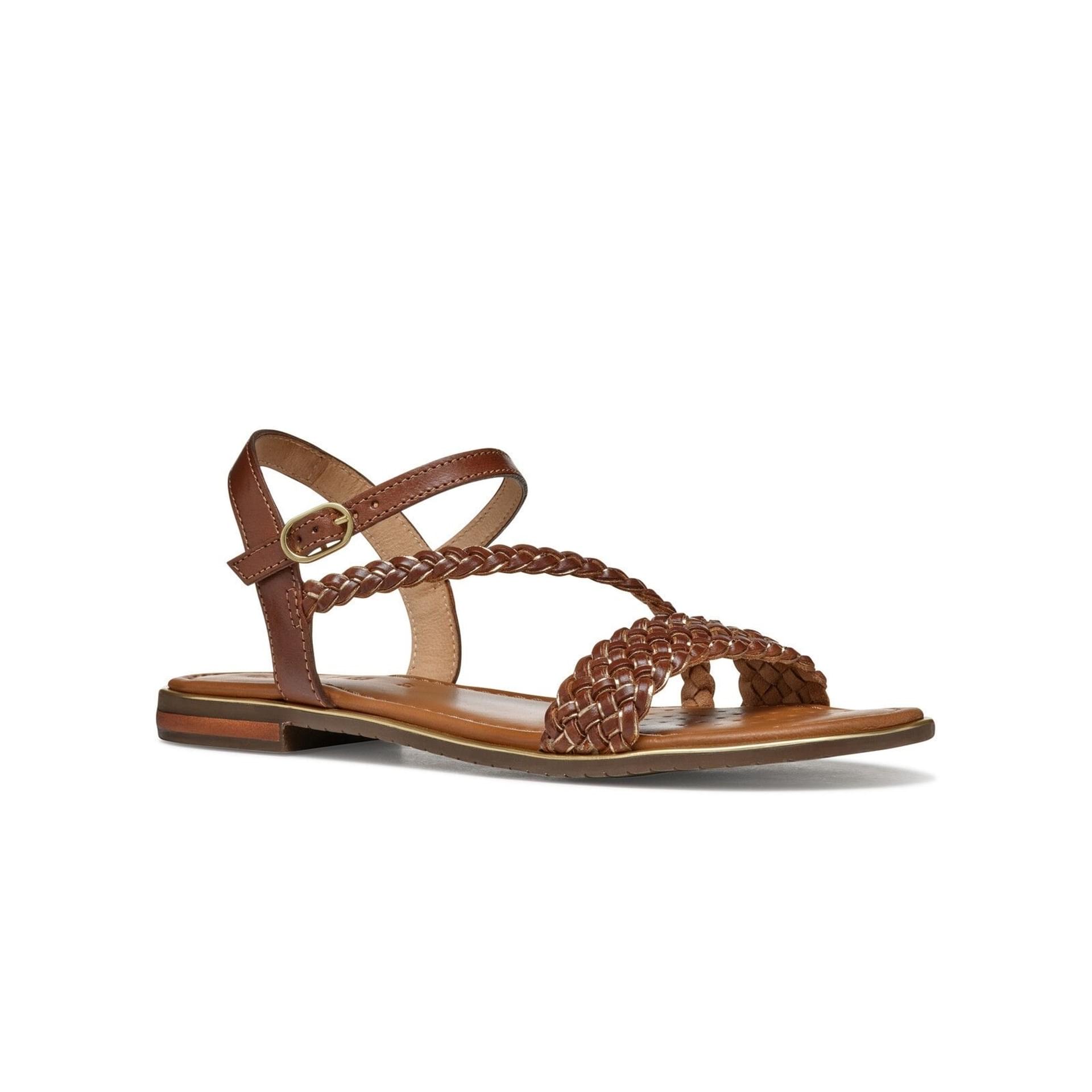 Geox Sozy Plus Sandals D55DQD_081KY in Camel/Light Gold