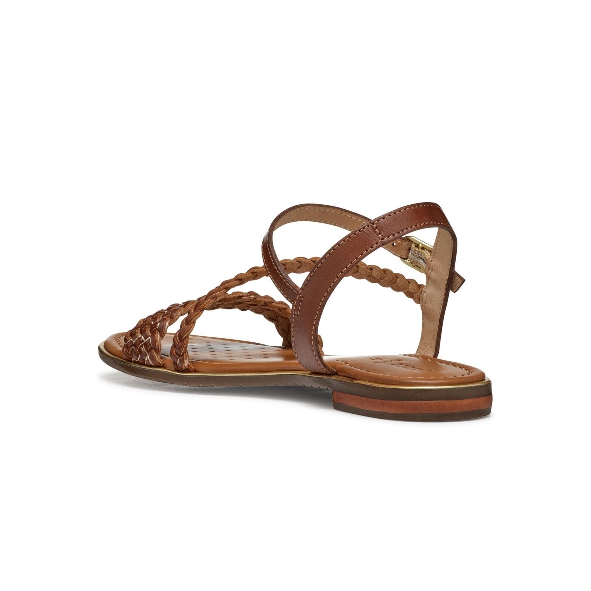 Geox Sozy Plus Sandals D55DQD_081KY in Camel/Light Gold