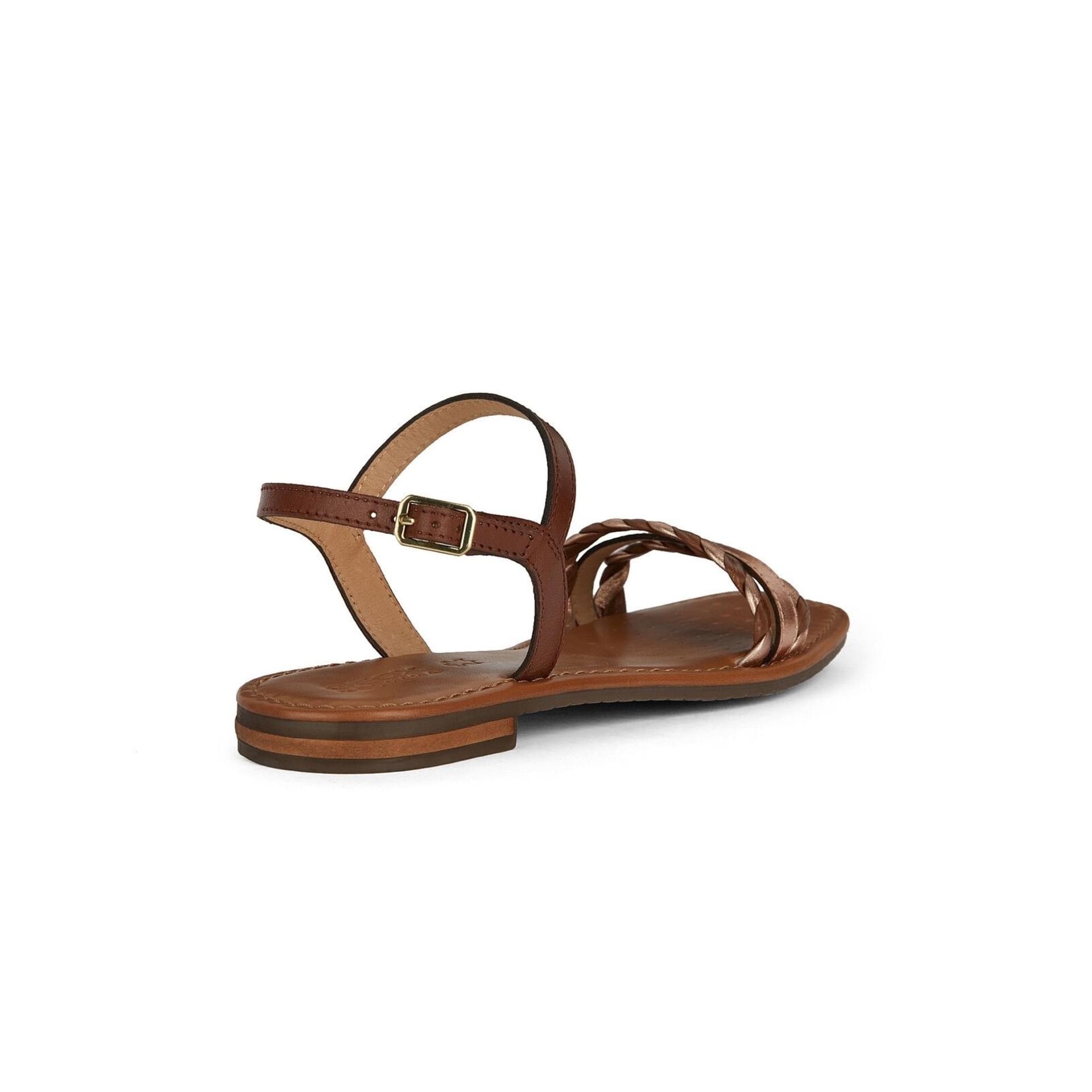 Geox Sozy Q Sandalen D45WDA_081KY in Cognac/Rose Gold