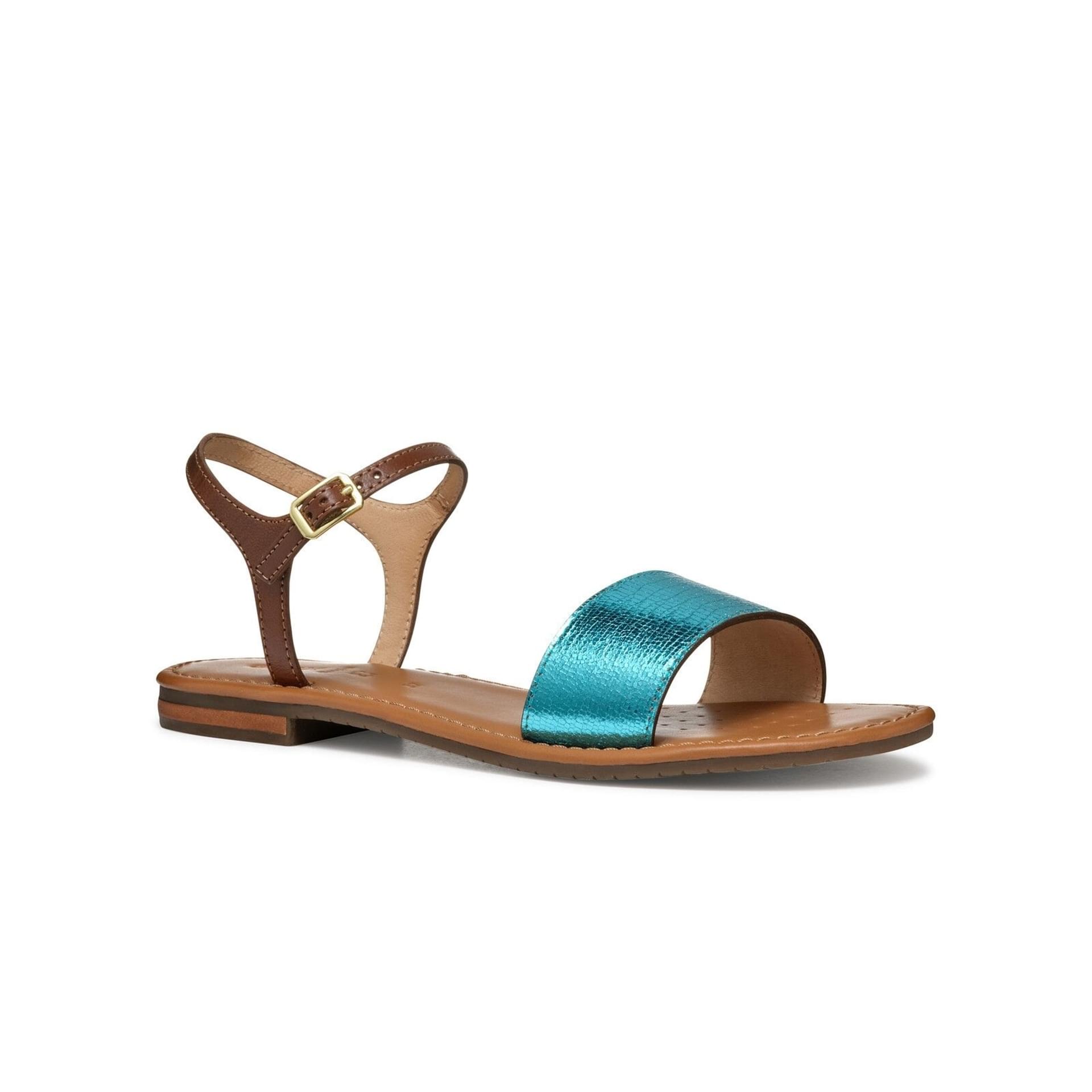 Geox Sozy S Sandalen D55LXJ_0KY81 in Azure/Camel