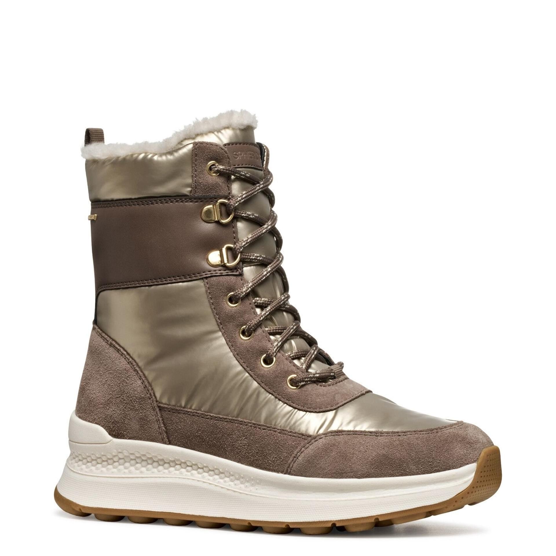 Geox Spherica Actif X2 Enkellaarsjes D46WPA_0FU22 in Light Taupe/Taupe