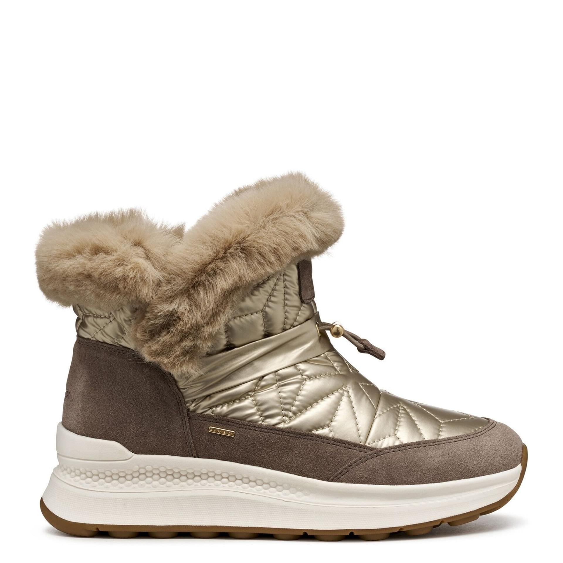 Geox Spherica Actif X2 Enkellaarsjes D46WPB_0LV22 in Light Taupe/Taupe