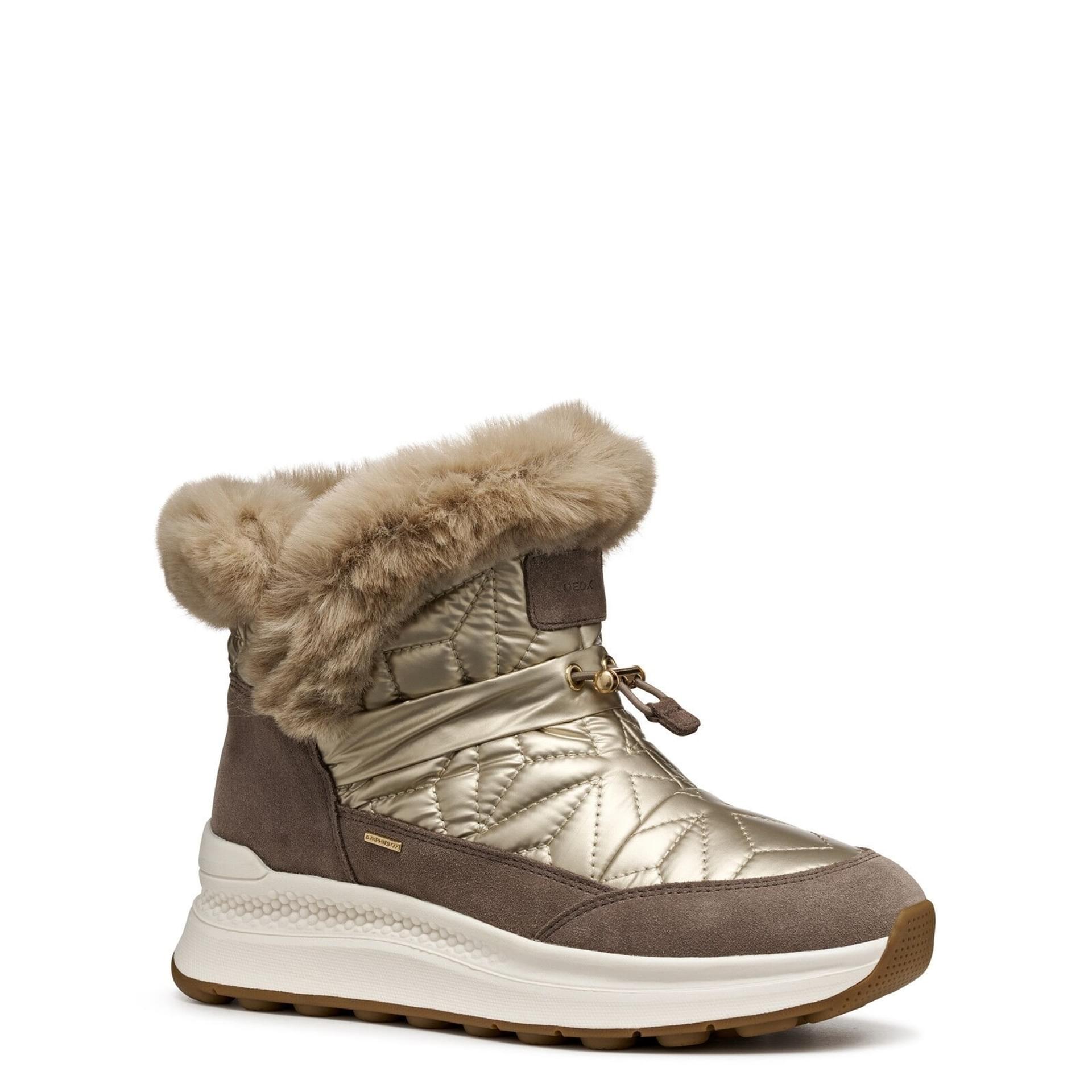 Geox Spherica Actif X2 Enkellaarsjes D46WPB_0LV22 in Light Taupe/Taupe