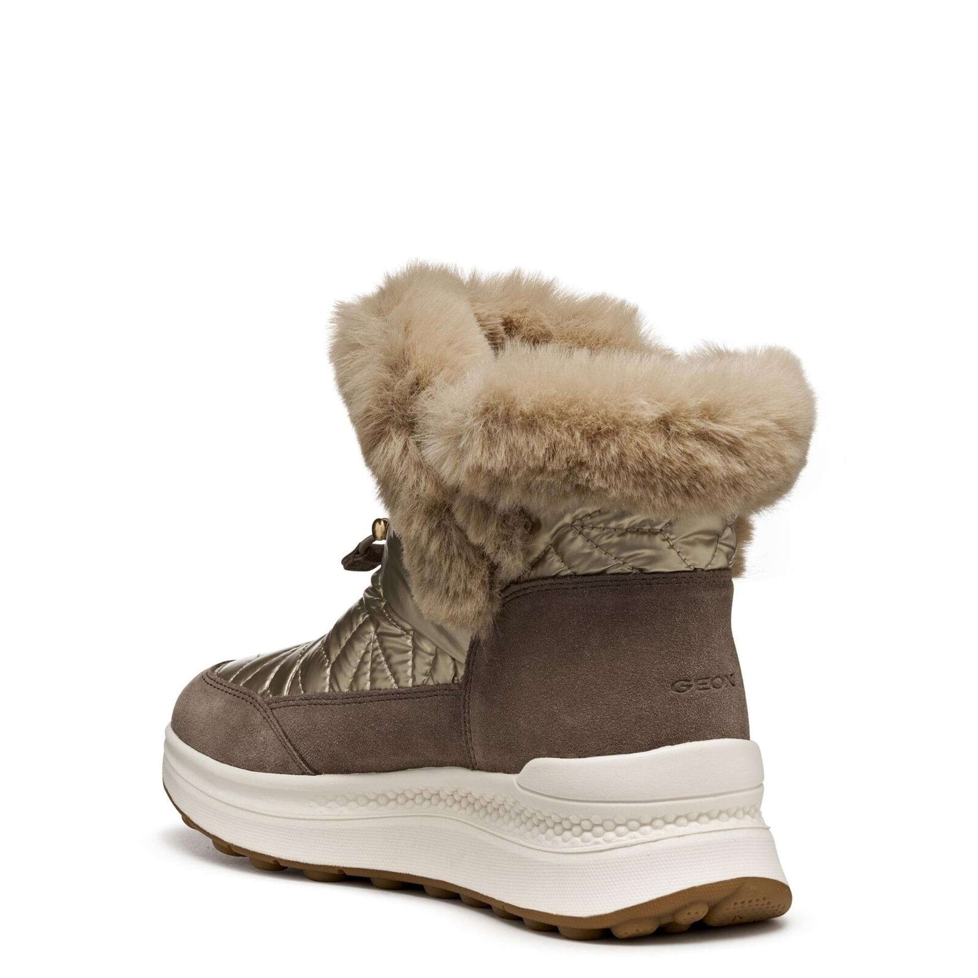 Geox Spherica Actif X2 Enkellaarsjes D46WPB_0LV22 in Light Taupe/Taupe