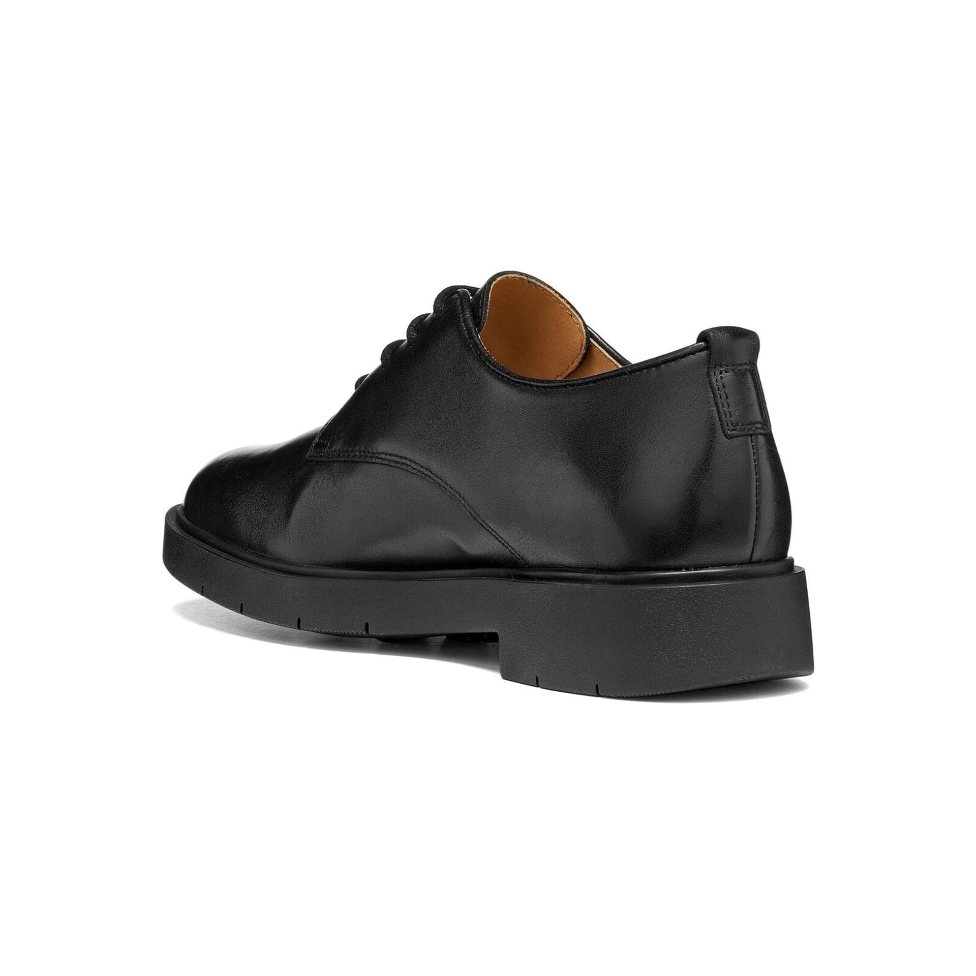 Geox Spherica Ec1 B Lace in Black, angled view (SKU D66DKE_00043--C9999)