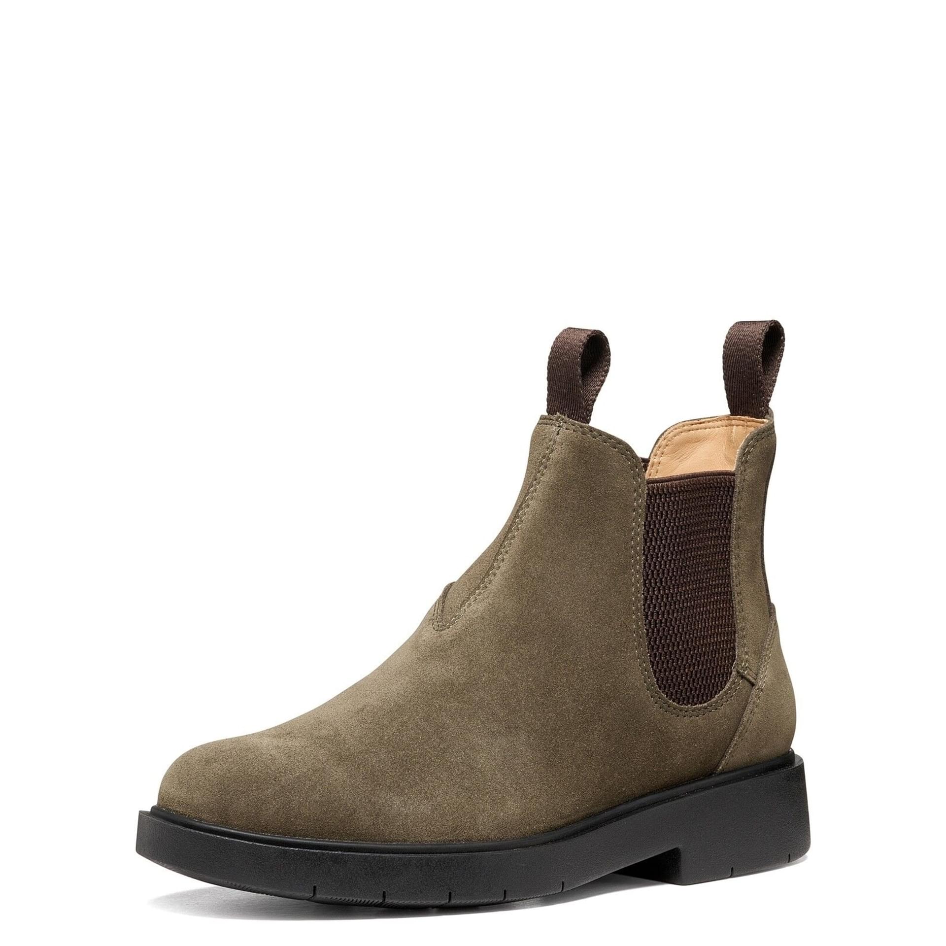 Geox Spherica Ec1 B Bottines cuir in Military/Chocolate, vue trois-quarts (SKU D66DKH_00022--C3702)