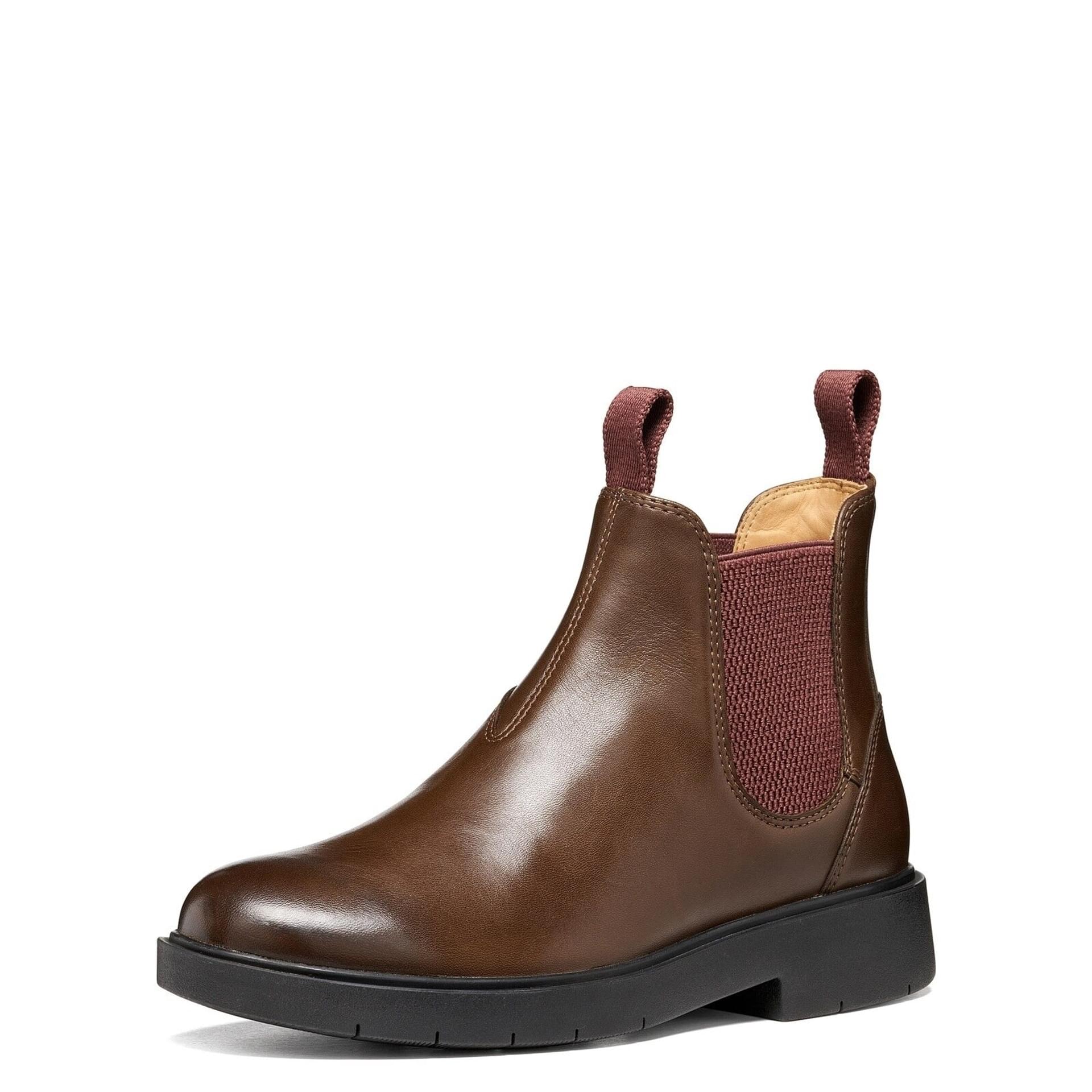 Geox Spherica Ec1 B Bottines cuir in Dark Brown/Dark Burgundy, vue trois-quarts (SKU D66DKH_00043--C6R7J)