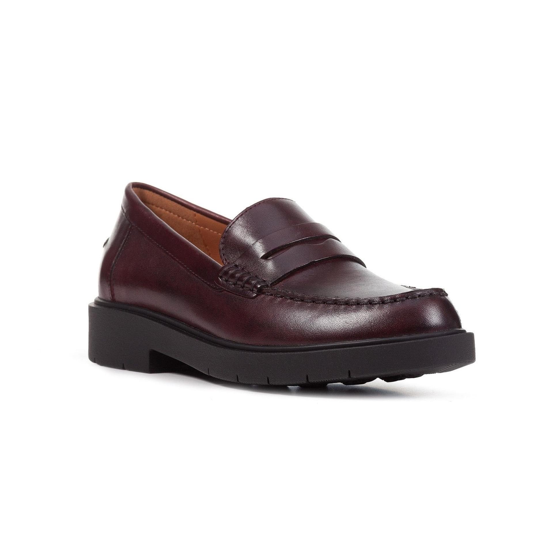 Geox Spherica Ec1 Moccassins D25QRA_00043 in Dark Burgundy