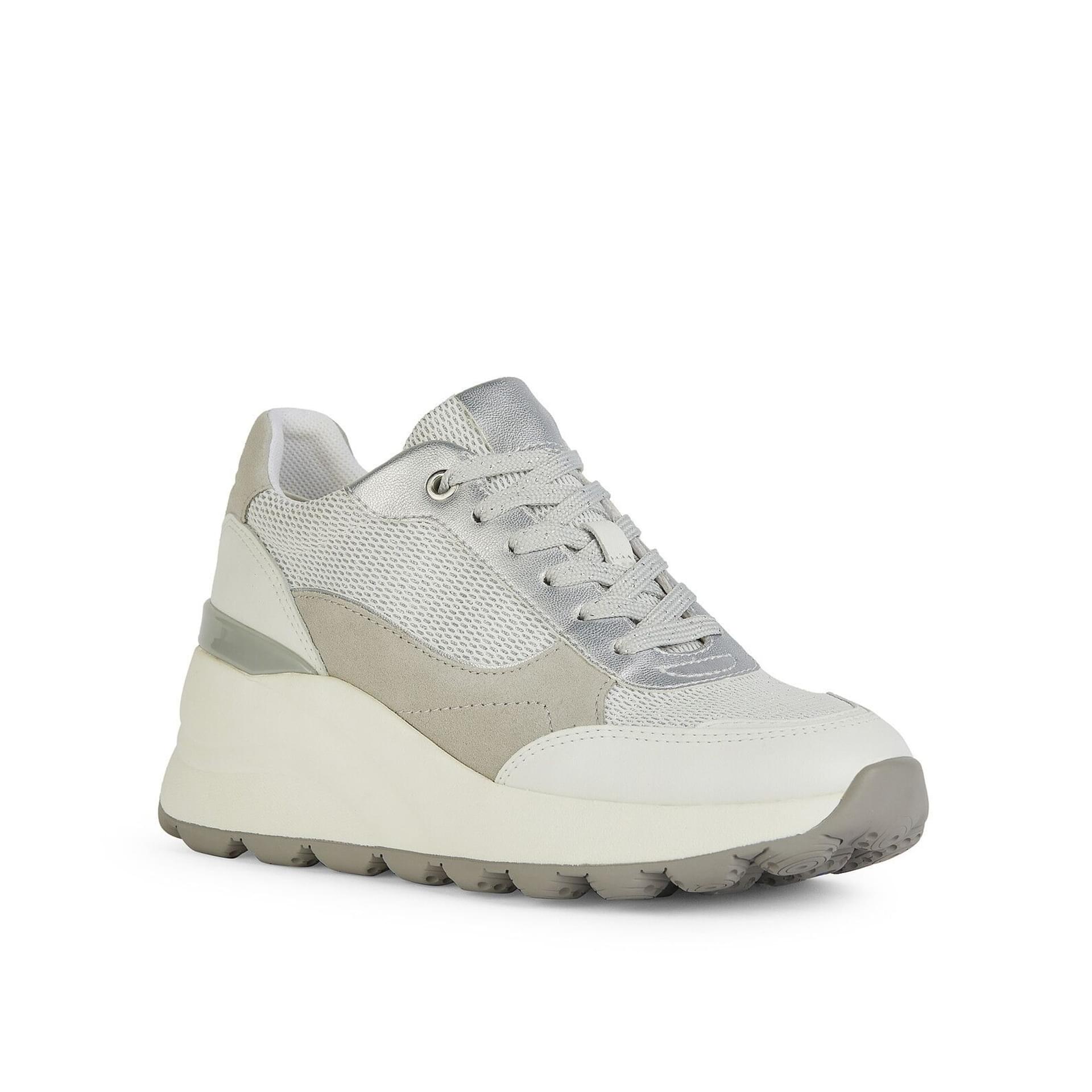 Geox Spherica Ec13 Sneakers D45WAA_085AS in White/Silver