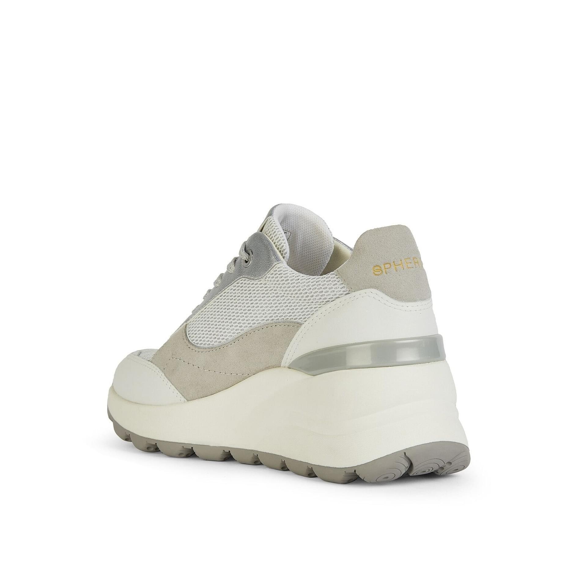 Geox Spherica Ec13 Sneakers D45WAA_085AS in White/Silver