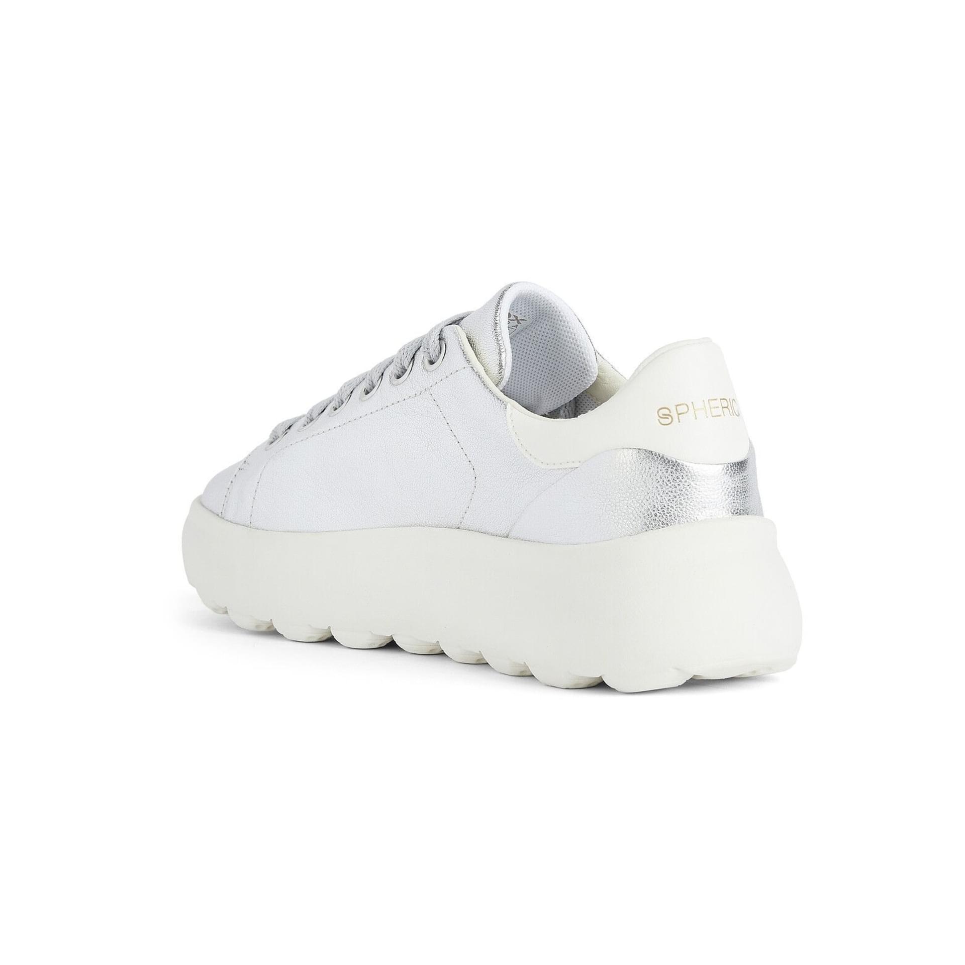 Geox Spherica Ec4.1 Sneakers D45TCC_0BVBC in Silver/Optic White