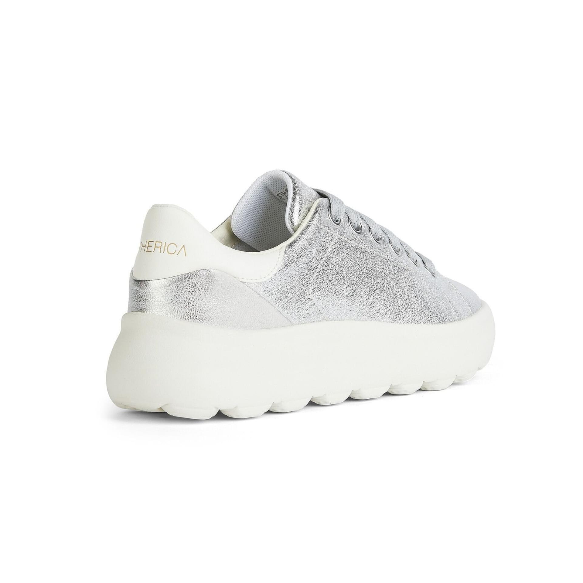 Geox Spherica Ec4.1 Sneakers D45TCC_0BVBC in Silver/Optic White