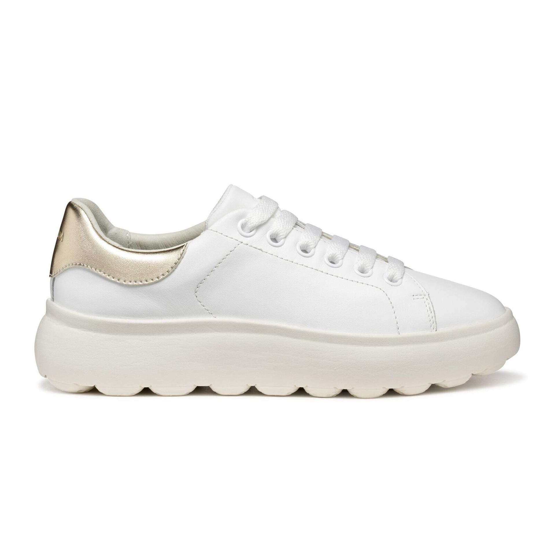 Geox Spherica Ec4.1 Sneakers D45TCD_085BN in White/Light Gold