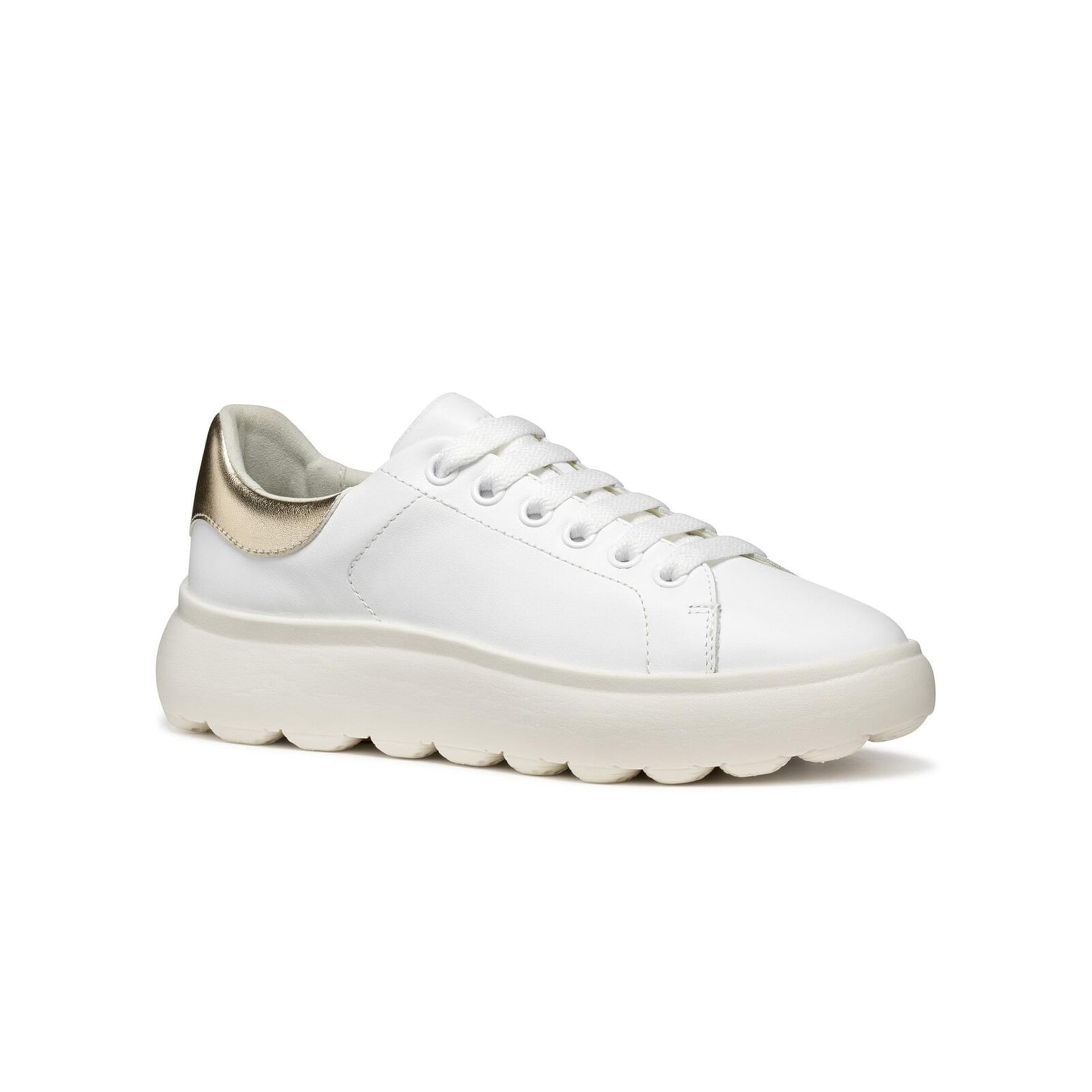 Geox Spherica Ec4.1 Sneakers D45TCD_085BN in White/Light Gold