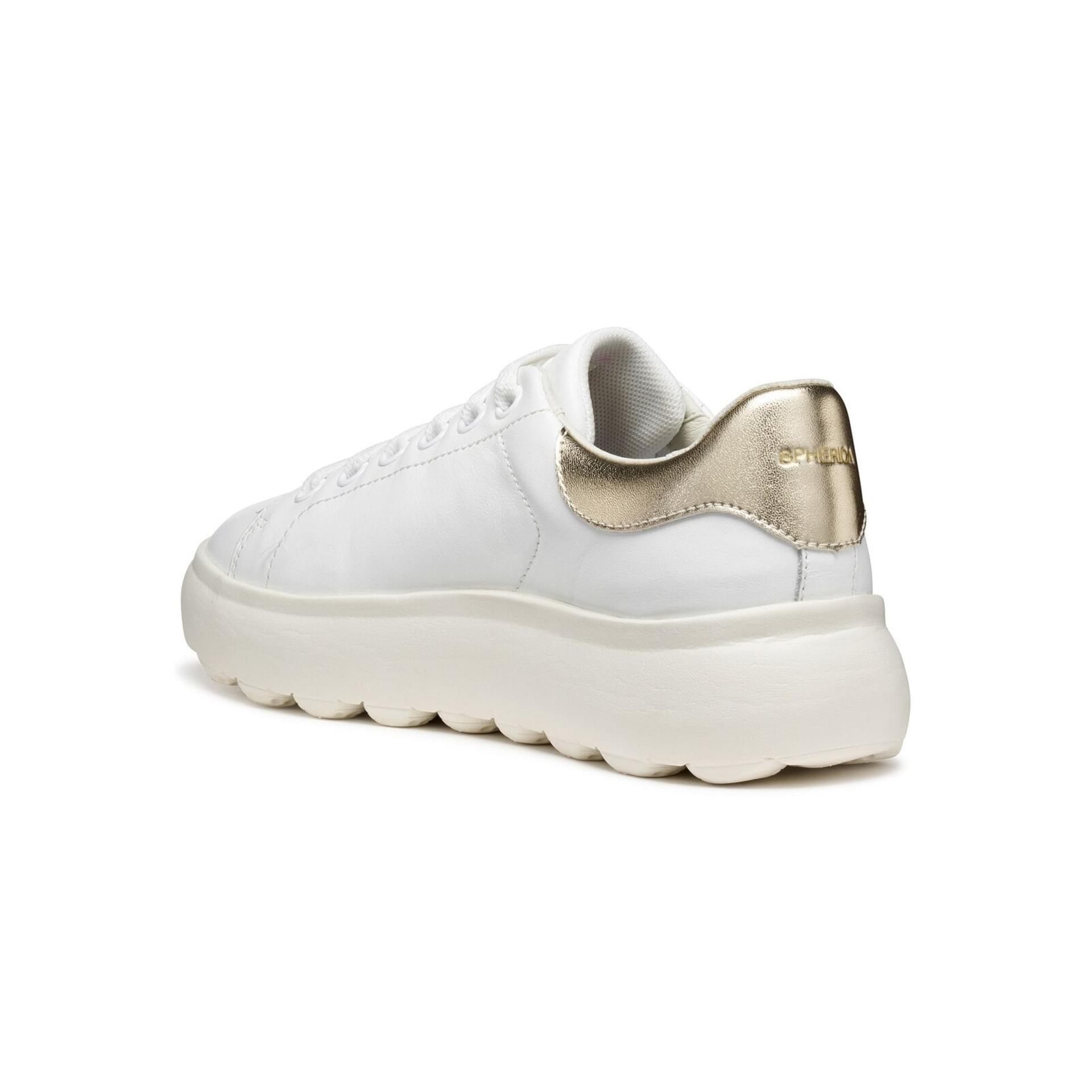 Geox Spherica Ec4.1 Sneakers D45TCD_085BN in White/Light Gold