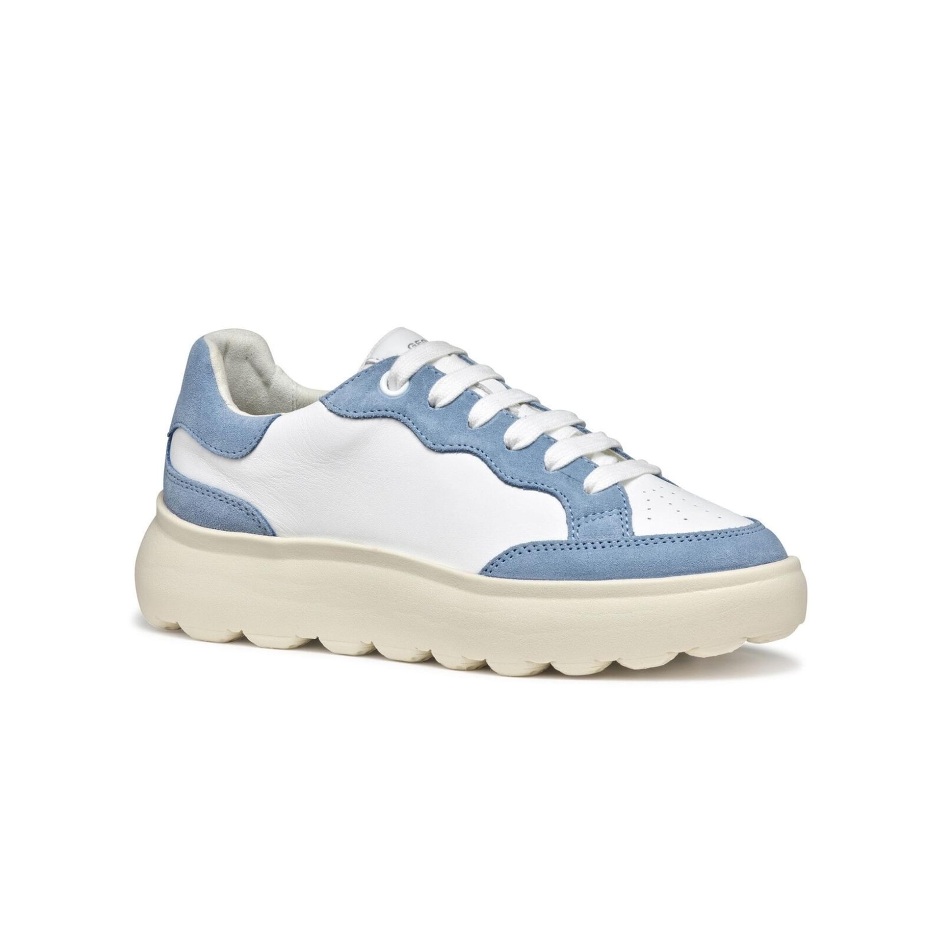 Geox Spherica Ec4.1 Sneakers D55TCA_08522 in White/Light Blue