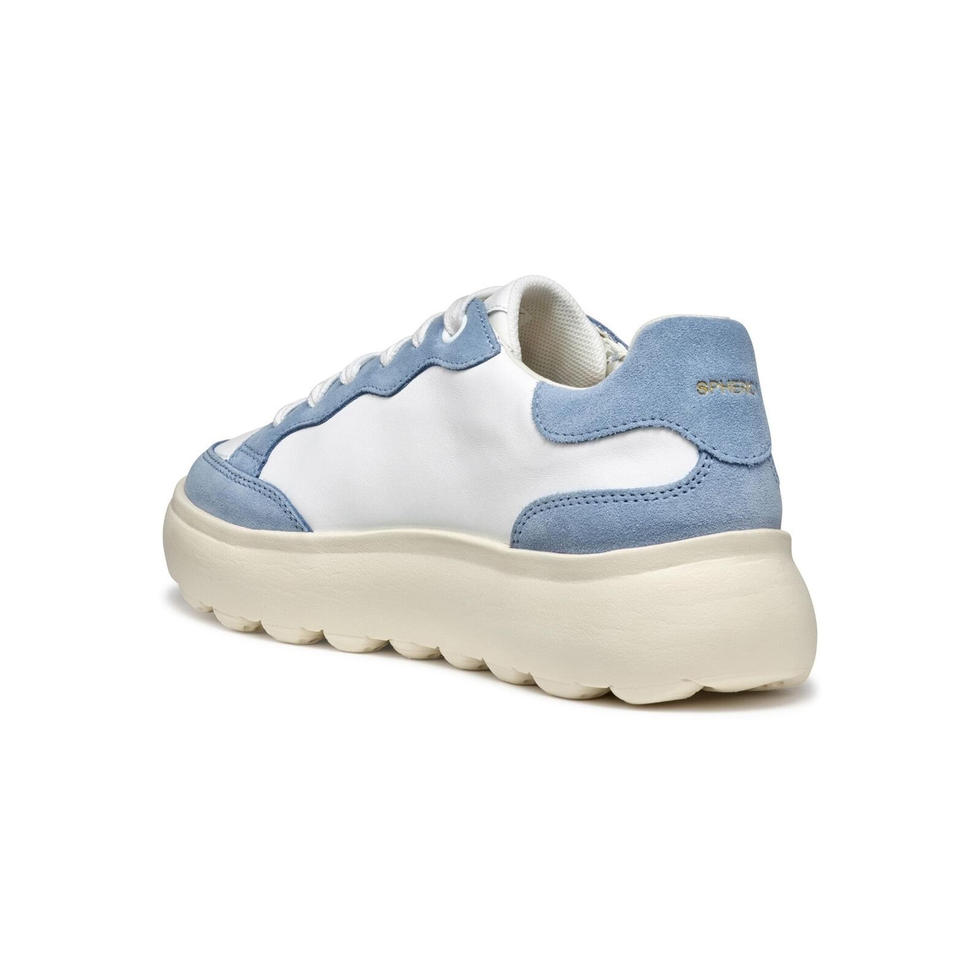 Geox Spherica Ec4.1 Sneakers D55TCA_08522 in White/Light Blue