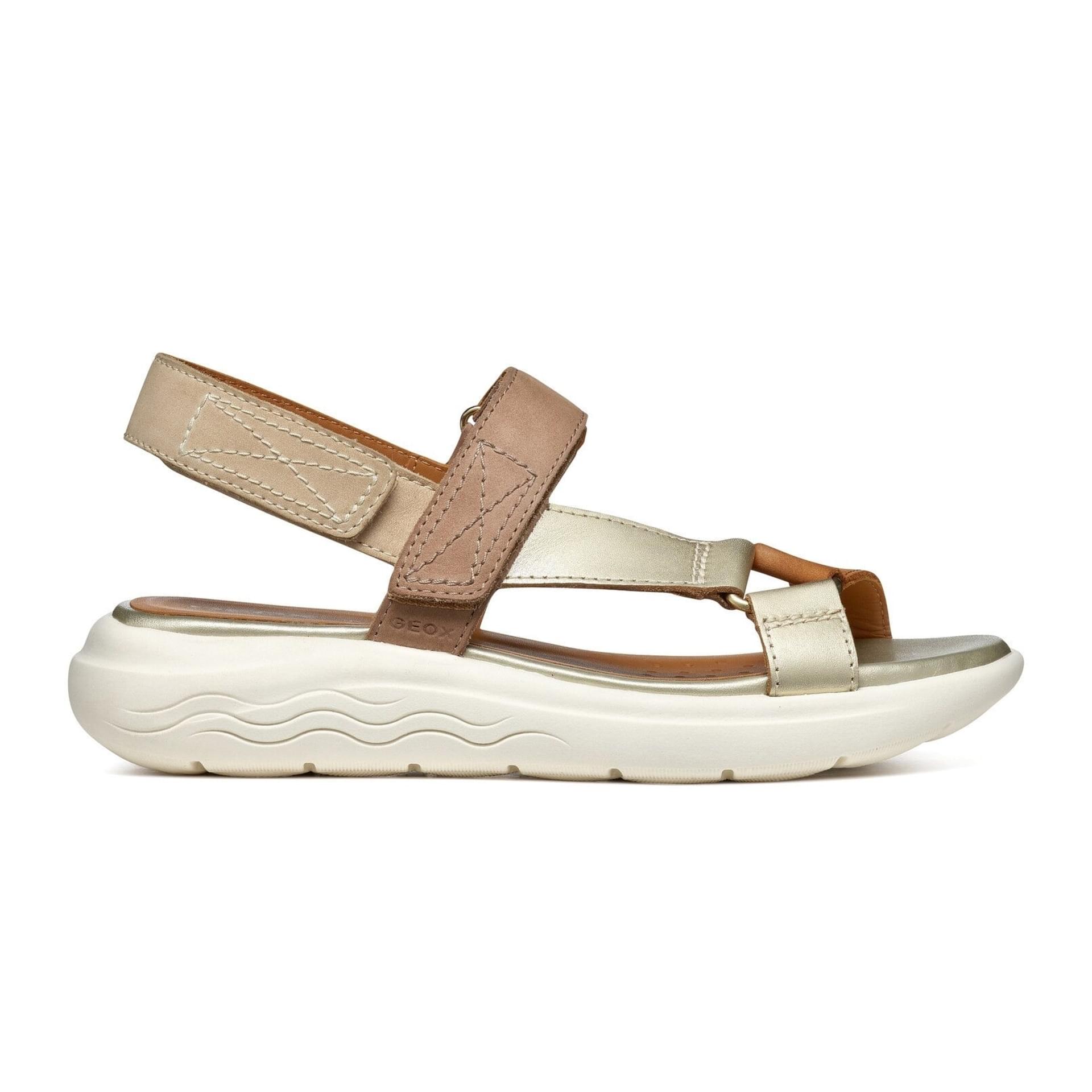 Geox Spherica Ec5w Sandals D25ADA_032CF in Sand/Light Gold