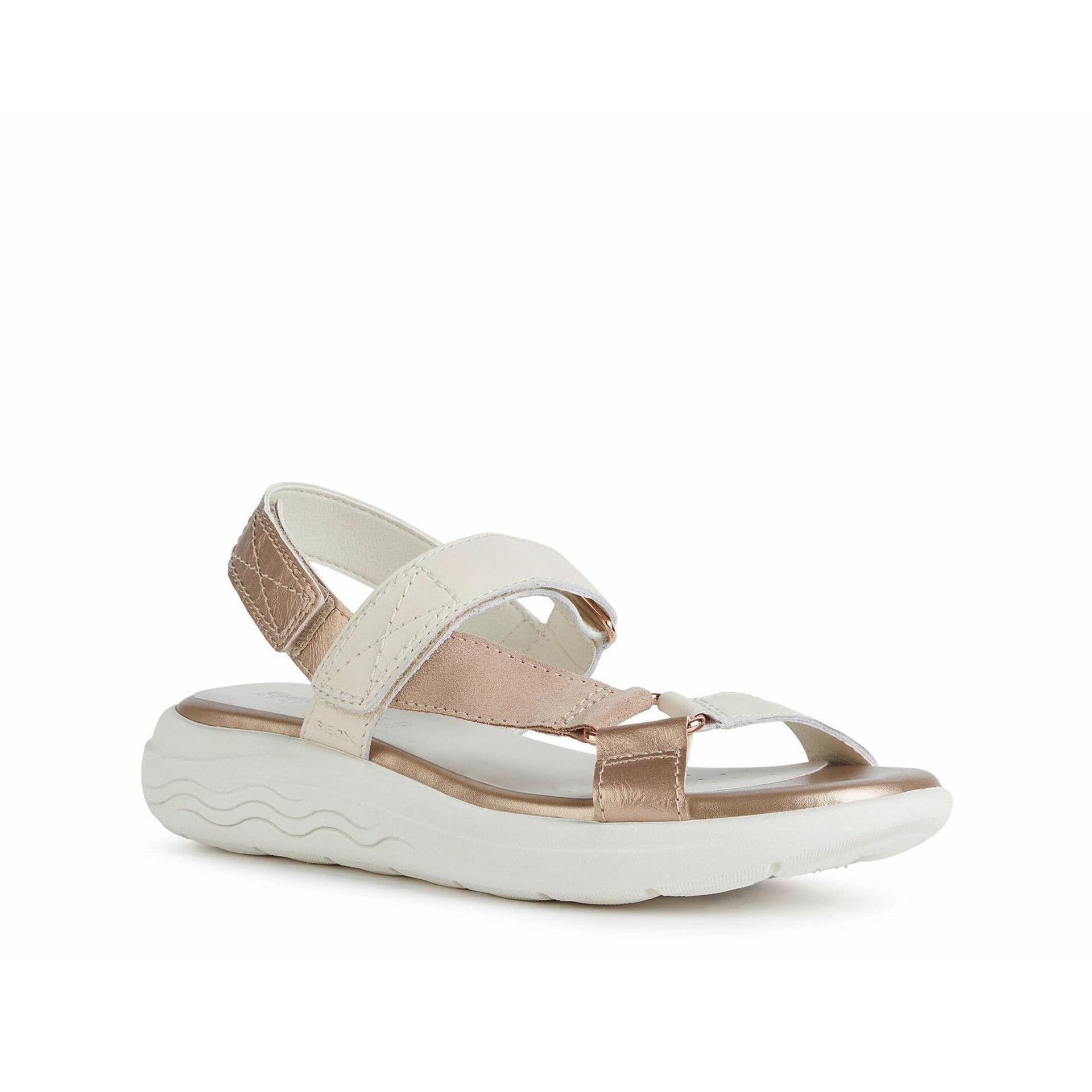 Geox Spherica Ec5w Sandals D25ADA_08522 in Cream/Dark Skin