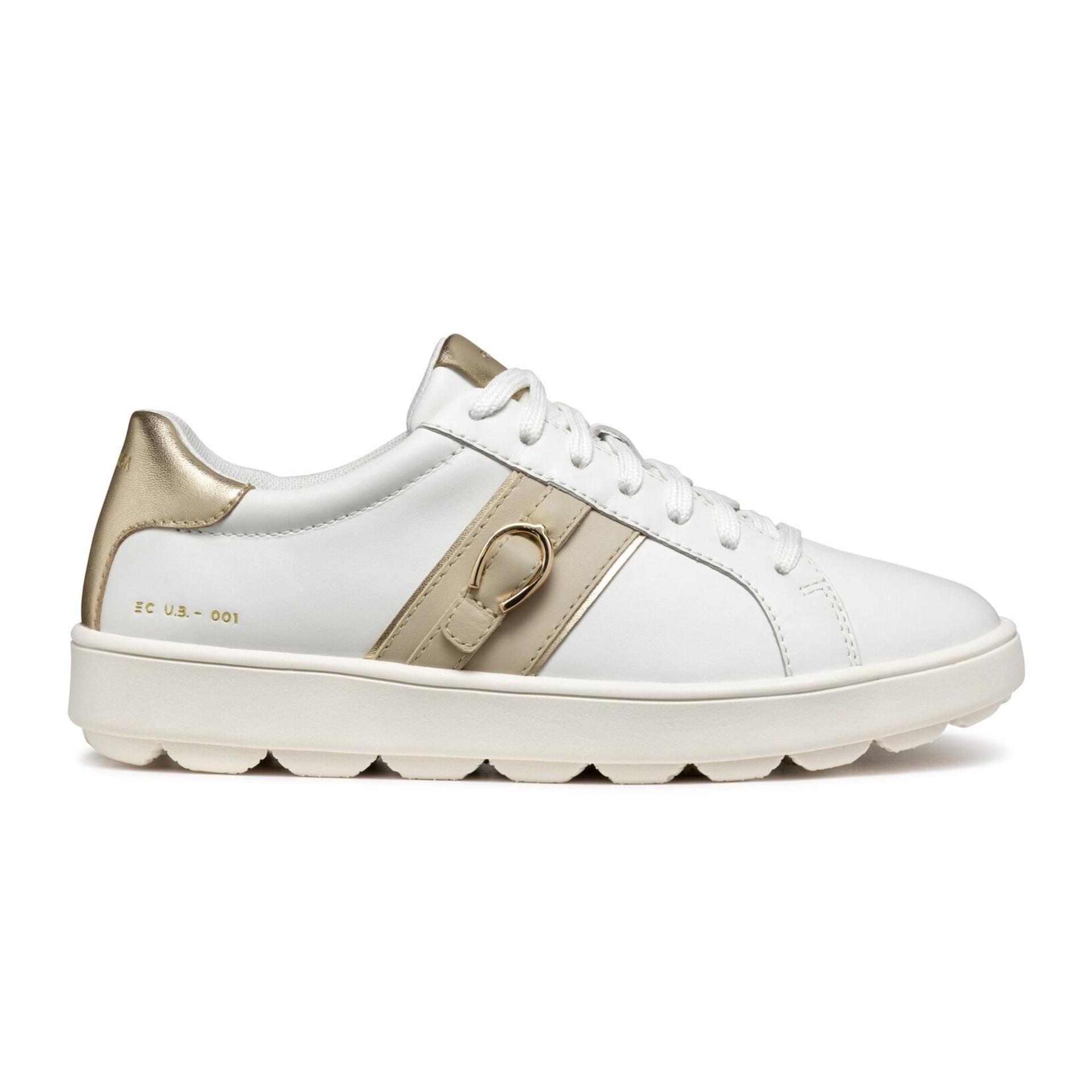 Geox Spherica Ecub-1 Sneakers D46WEA_00085 in White/Light Taupe