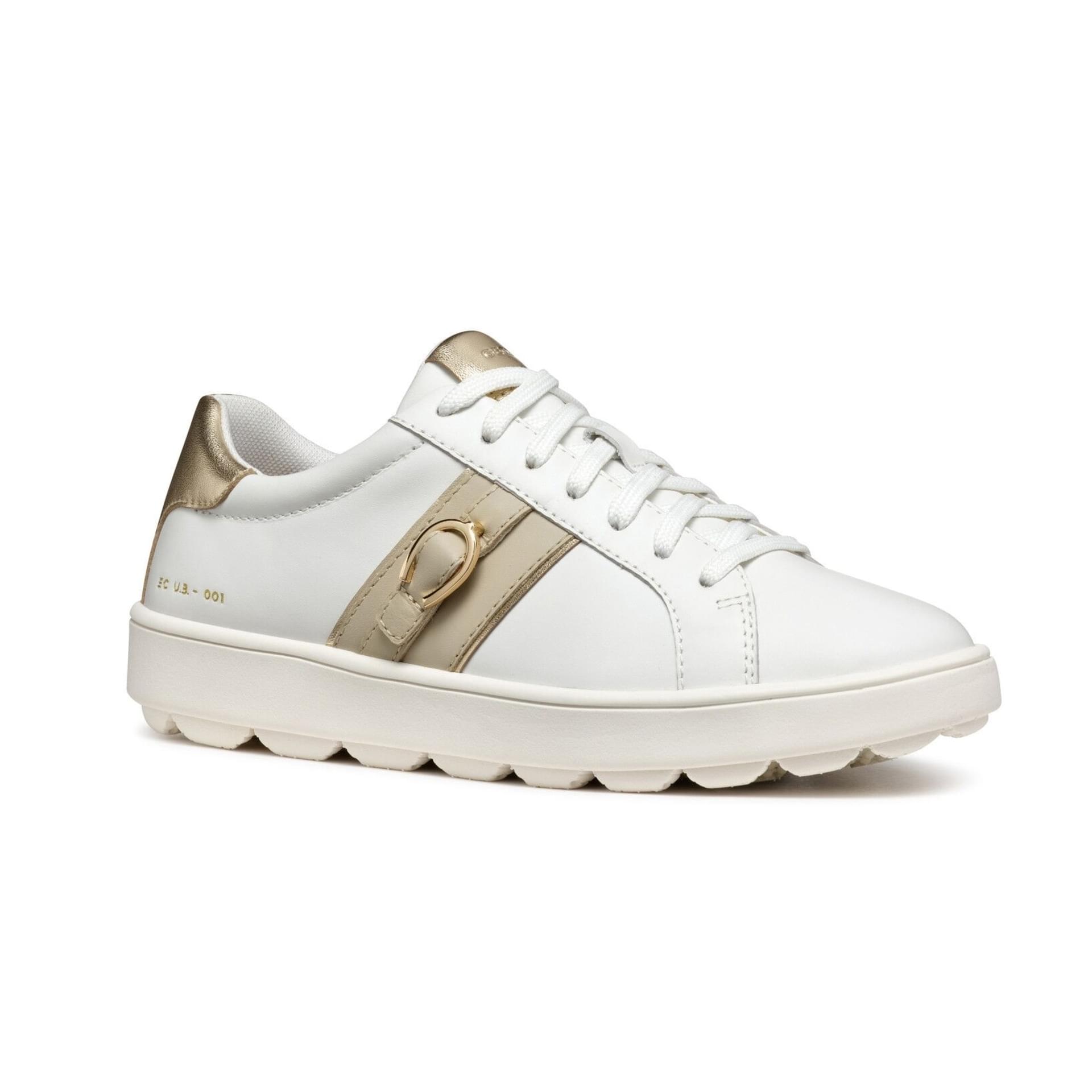 Geox Spherica Ecub-1 Sneakers D46WEA_00085 in White/Light Taupe