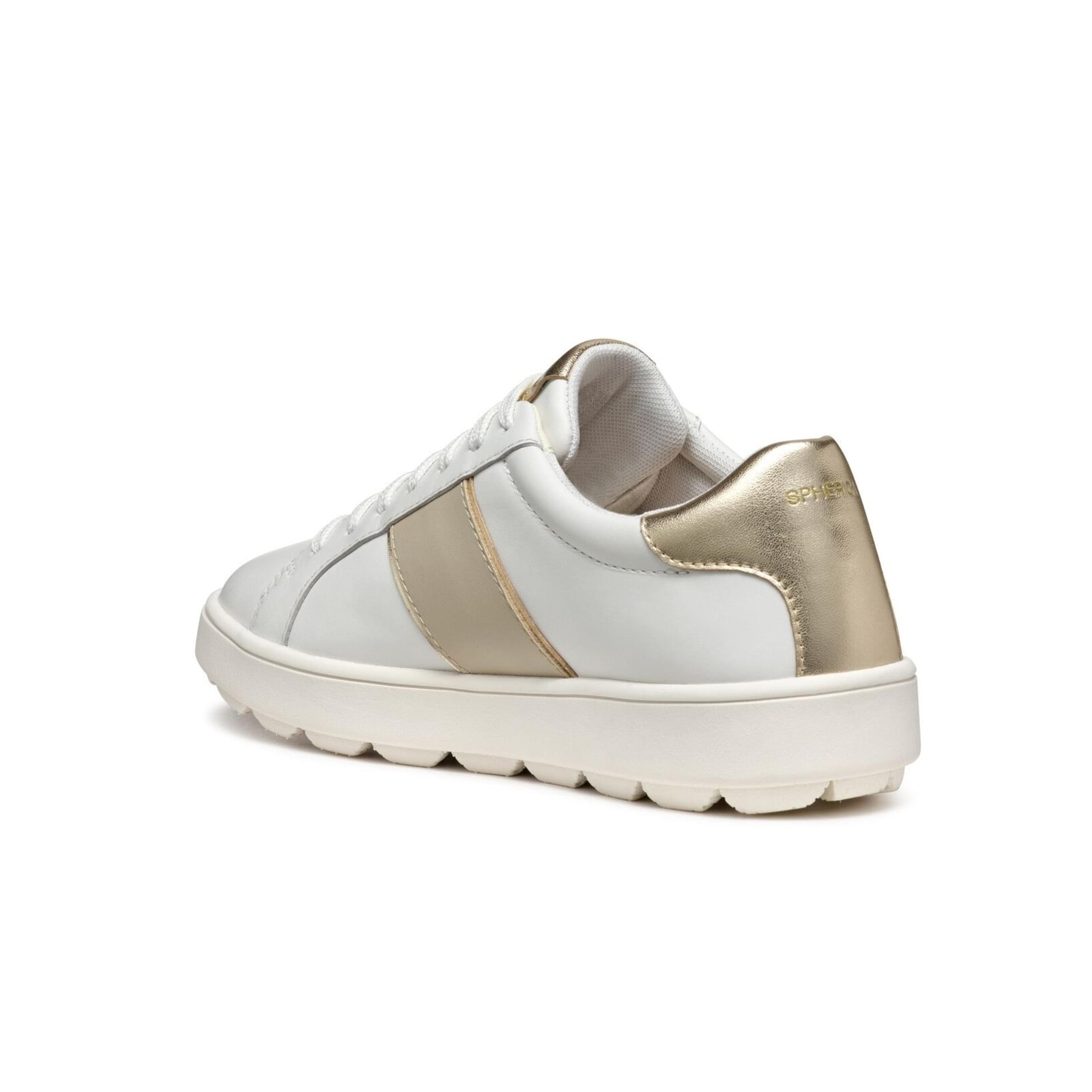 Geox Spherica Ecub-1 Sneakers D46WEA_00085 in White/Light Taupe