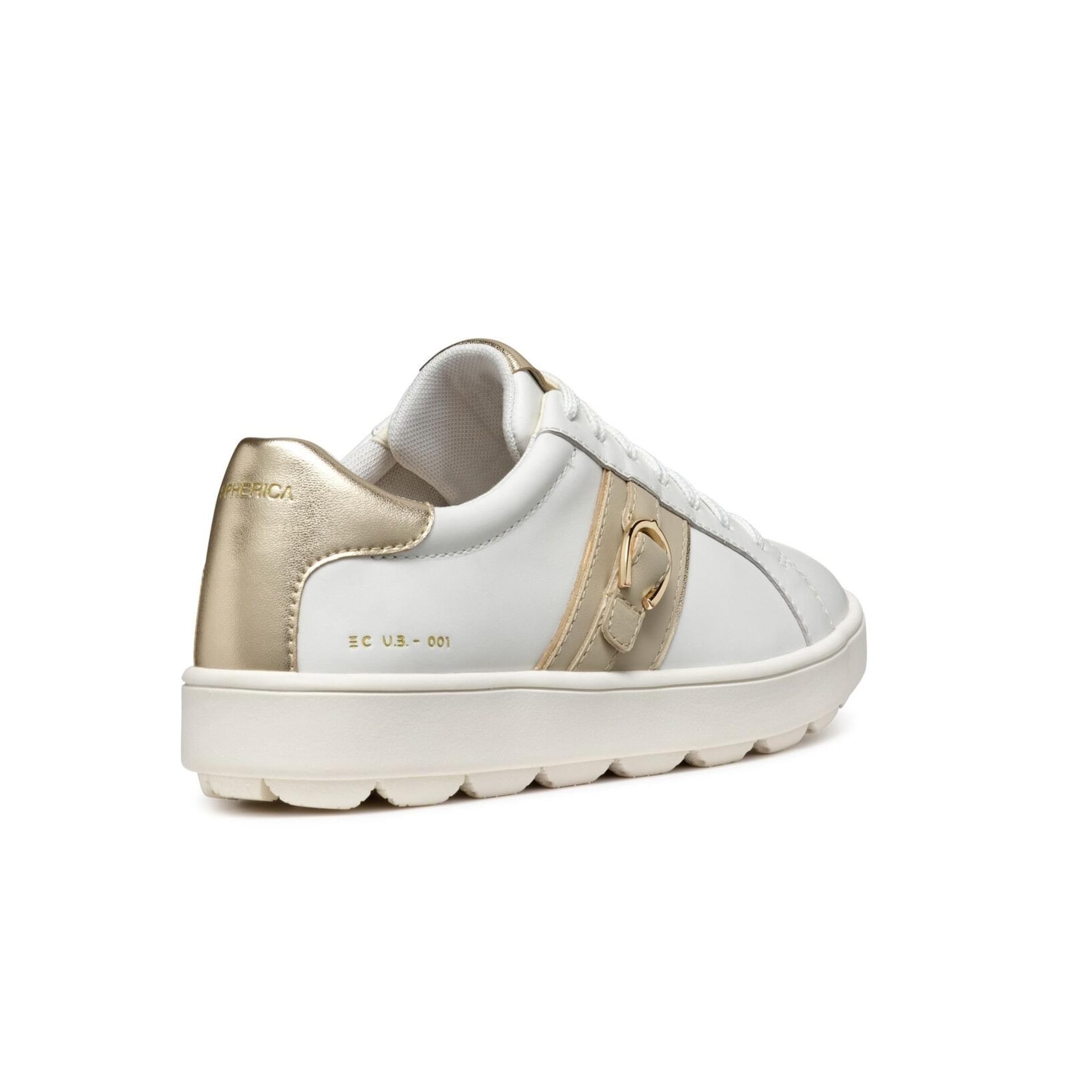 Geox Spherica Ecub-1 Sneakers D46WEA_00085 in White/Light Taupe