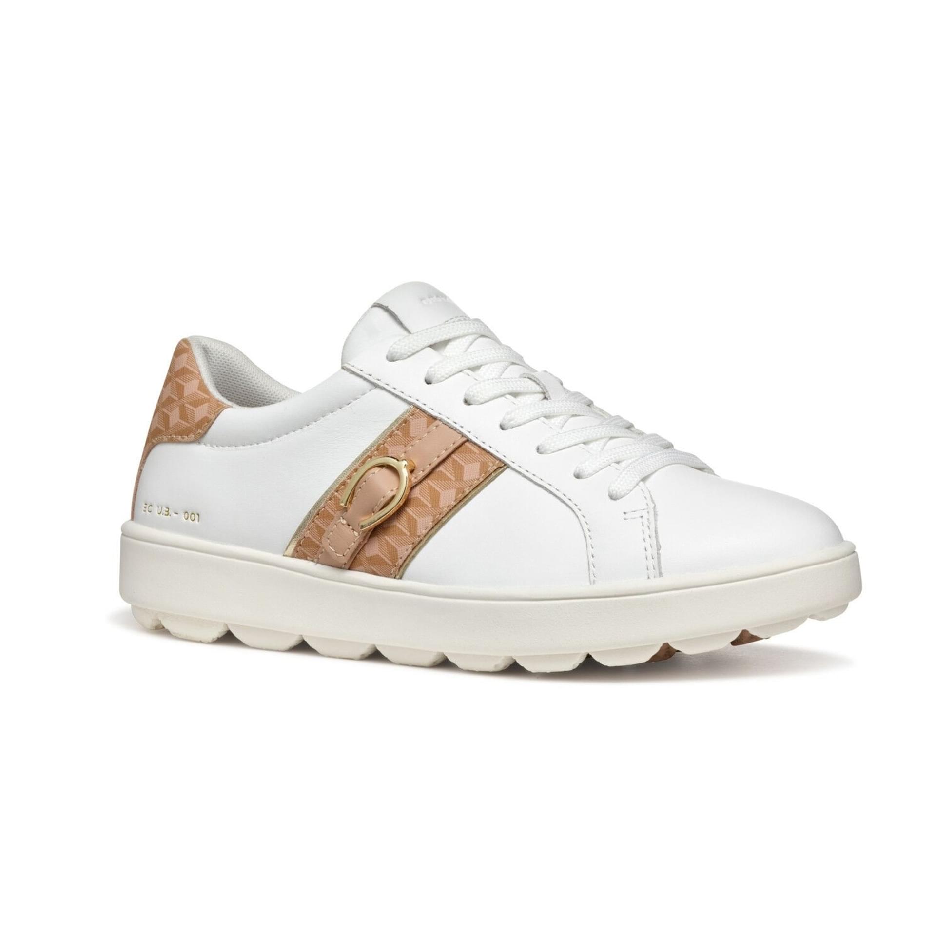 Geox Spherica Ecub-1 Sneakers D46WEA_08504 in White/Rose