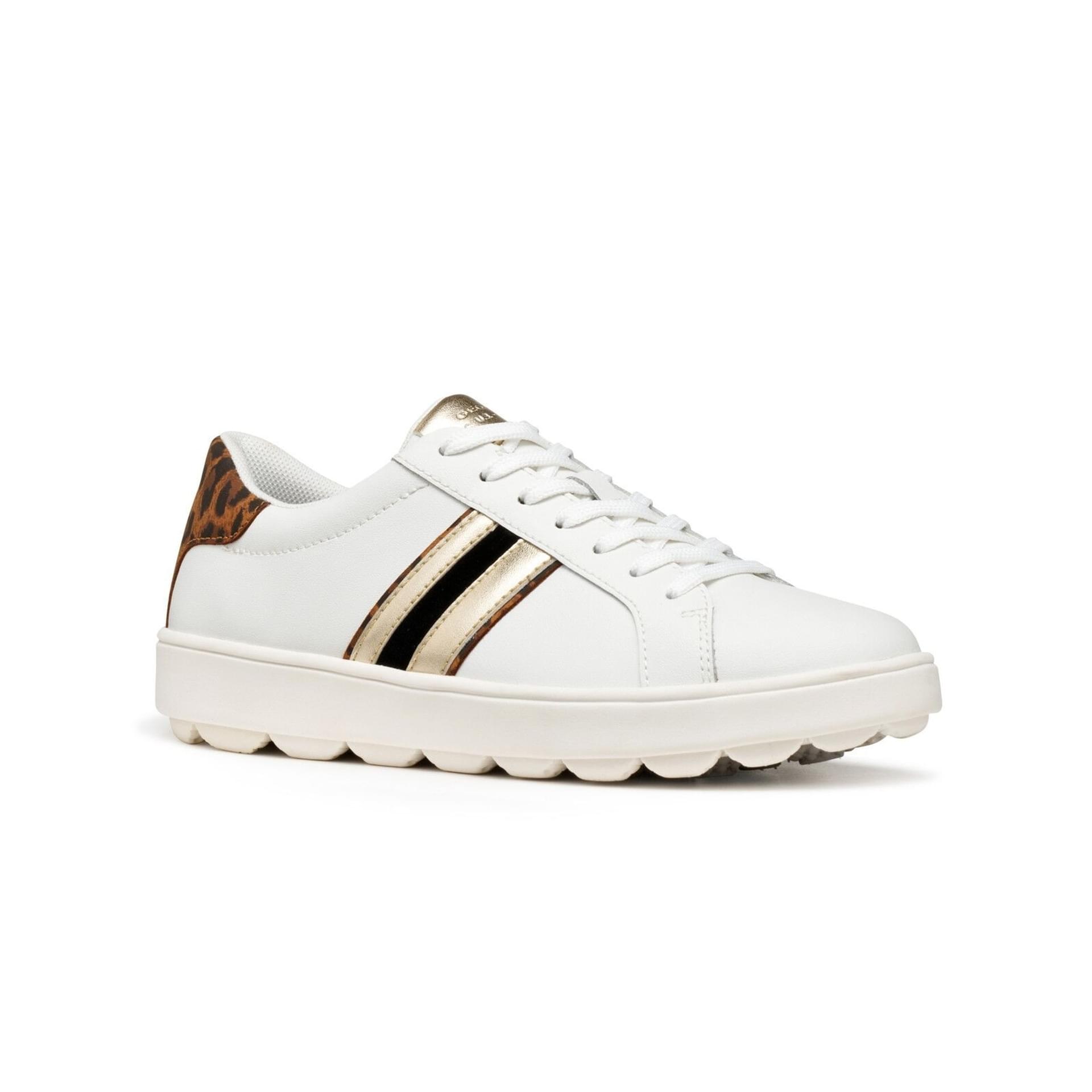 Geox Spherica Ecub-1 Sneakers D56WEA_09BPZ in White/Cognac