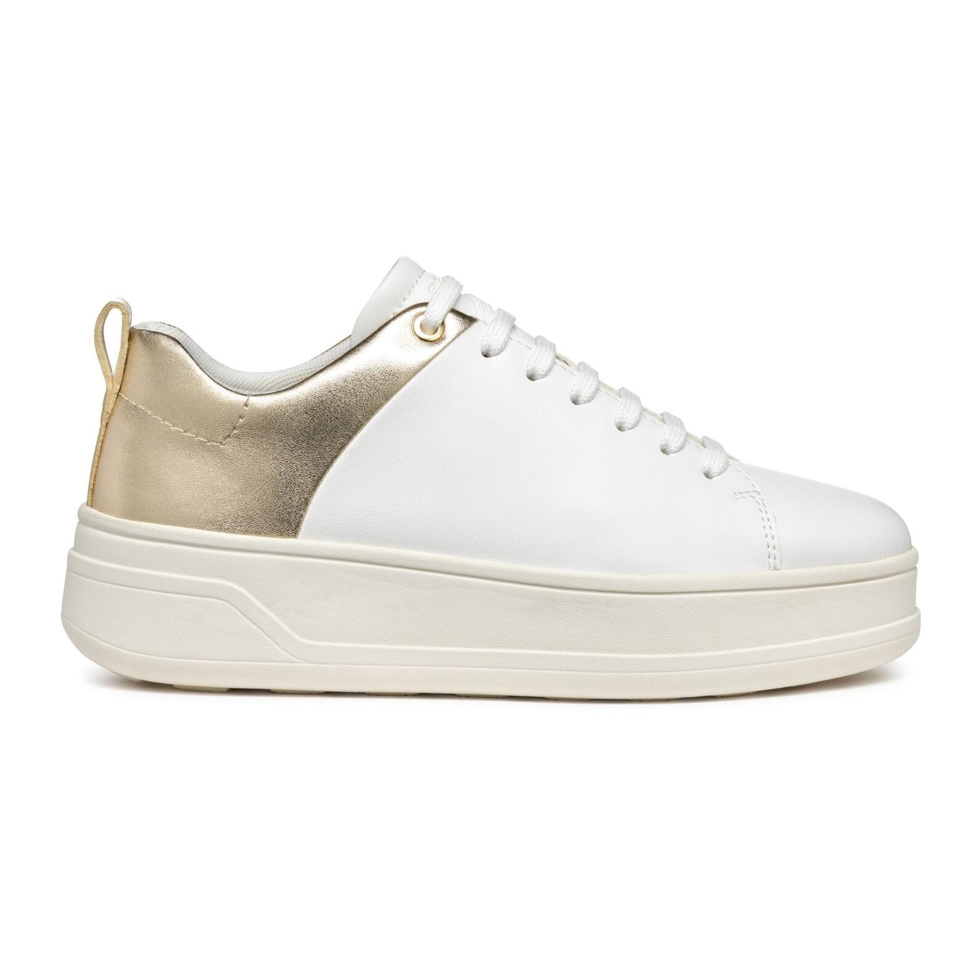 Geox Spherica Ecub-2 Sneakers D46WVB_0BCBN in White/Light Gold