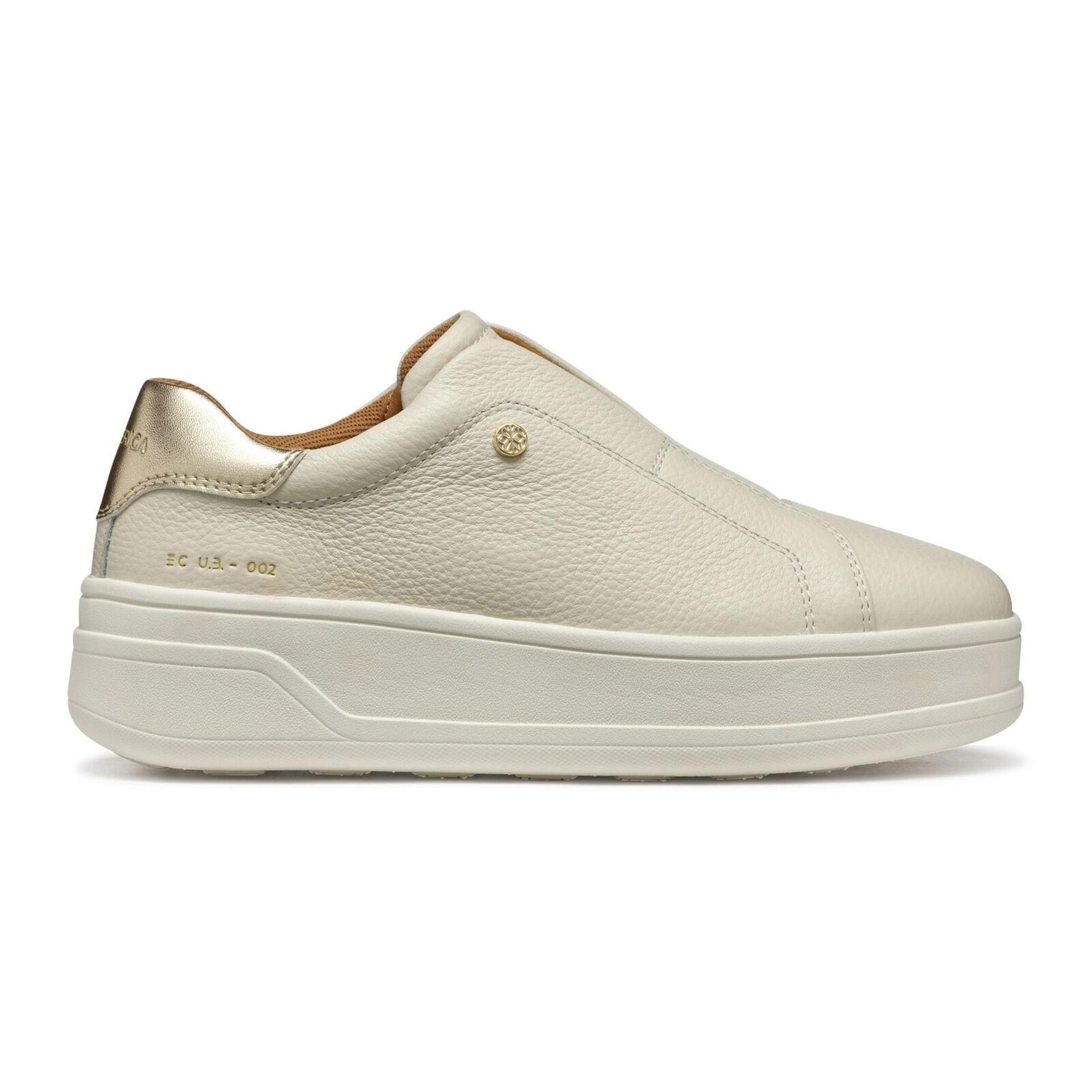 Geox Spherica Ecub-2 Sneakers D55WVA_046BN in Papyrus/Light Gold