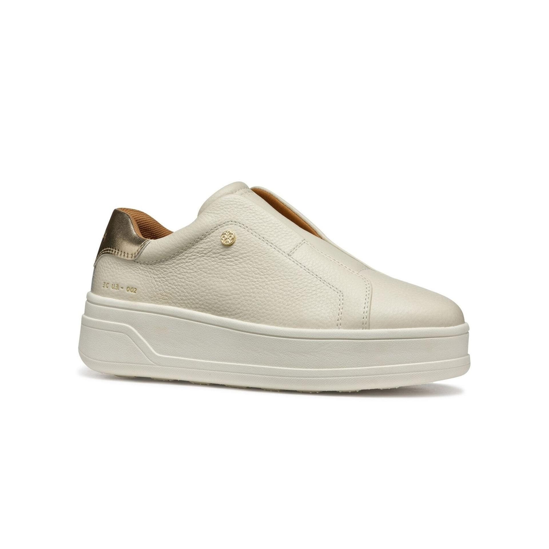 Geox Spherica Ecub-2 Sneakers D55WVA_046BN in Papyrus/Light Gold