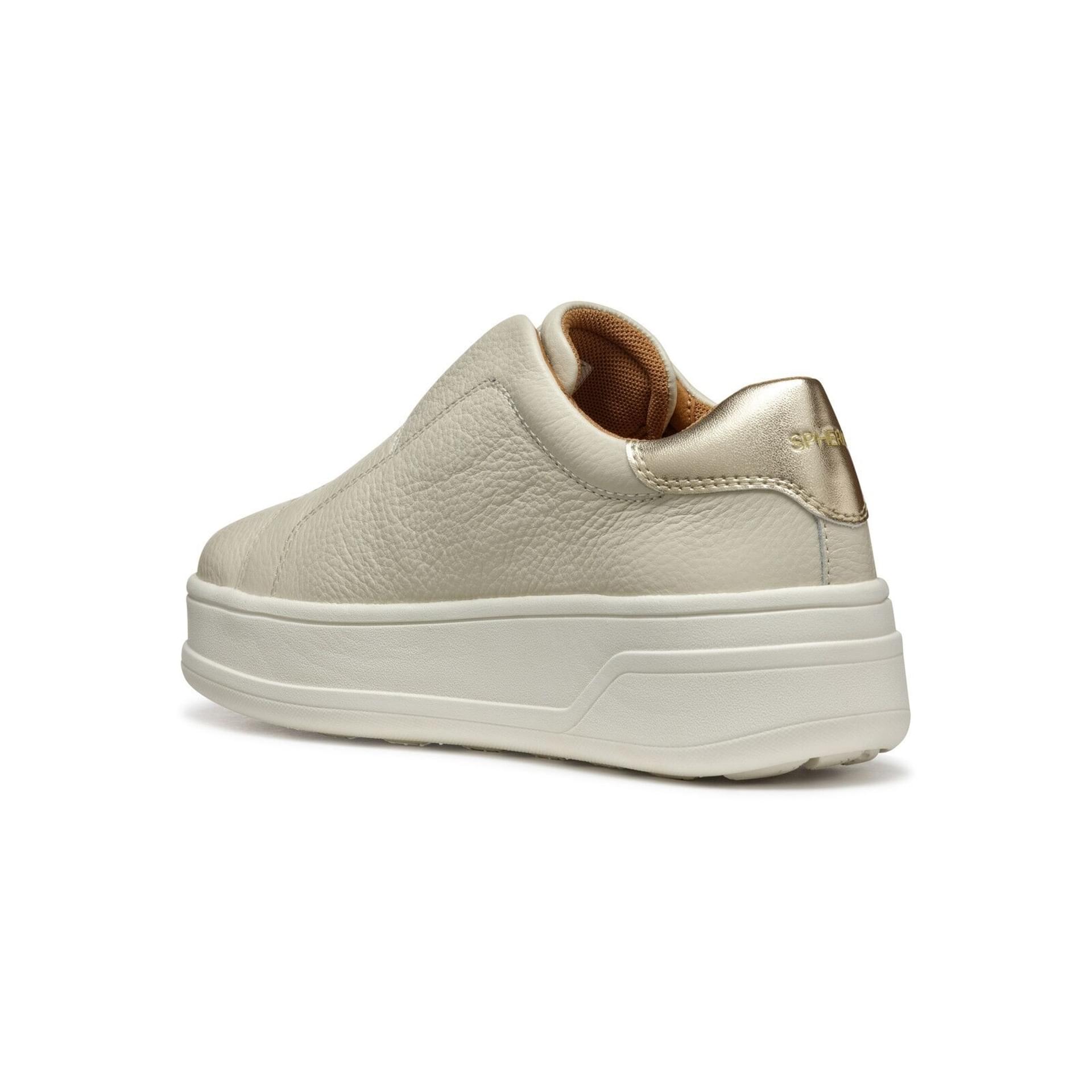 Geox Spherica Ecub-2 Sneakers D55WVA_046BN in Papyrus/Light Gold
