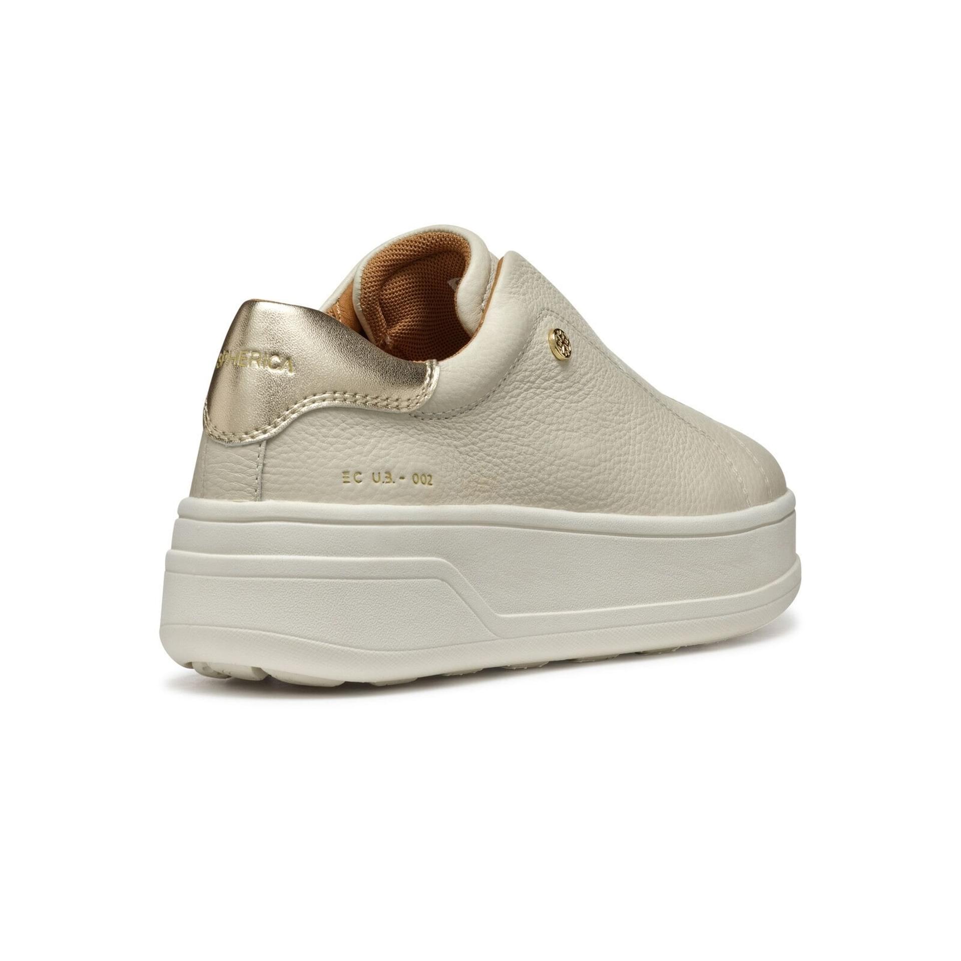Geox Spherica Ecub-2 Sneakers D55WVA_046BN in Papyrus/Light Gold