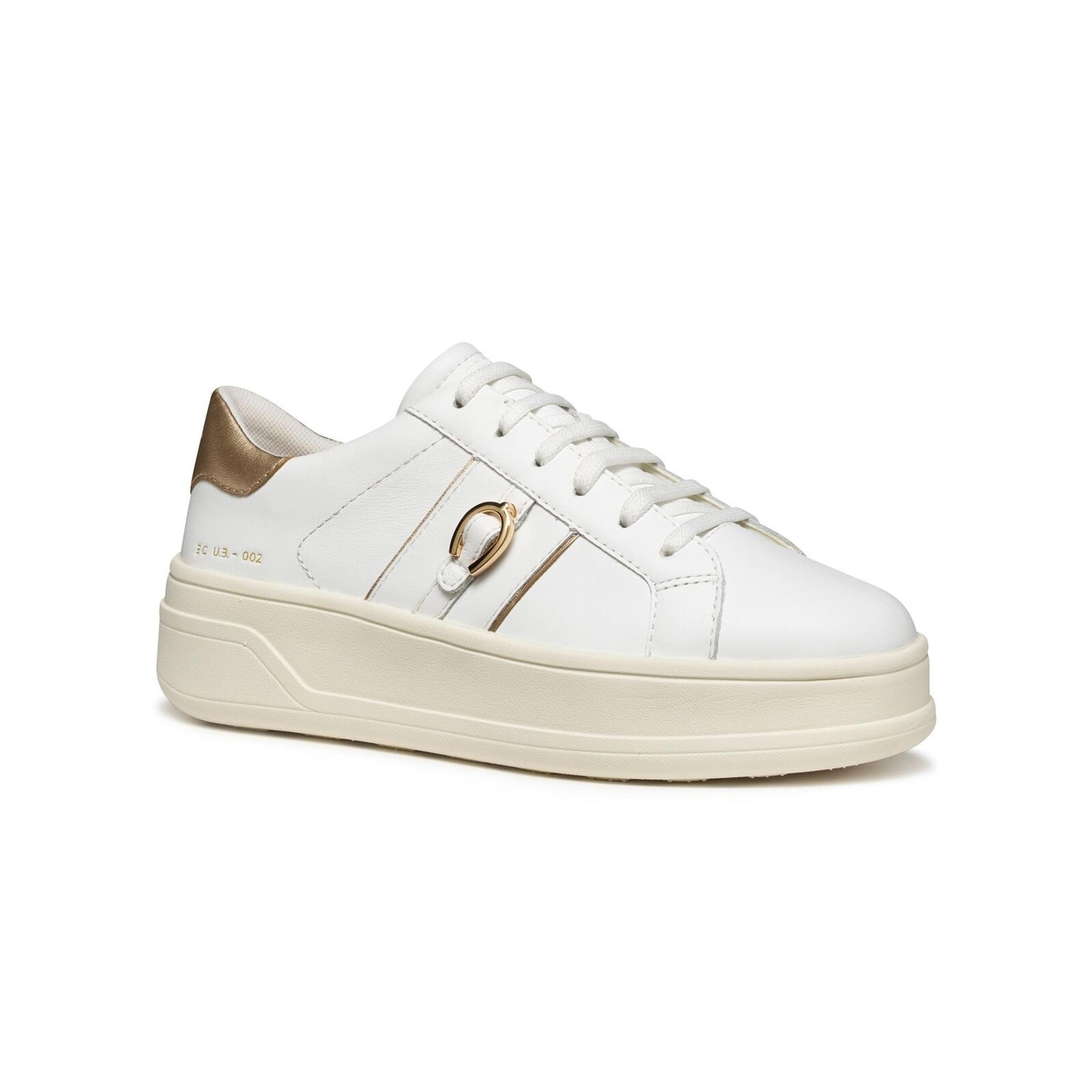 Geox Spherica Ecub-2 Sneakers D56WVB_085Y2 in White/Light Gold