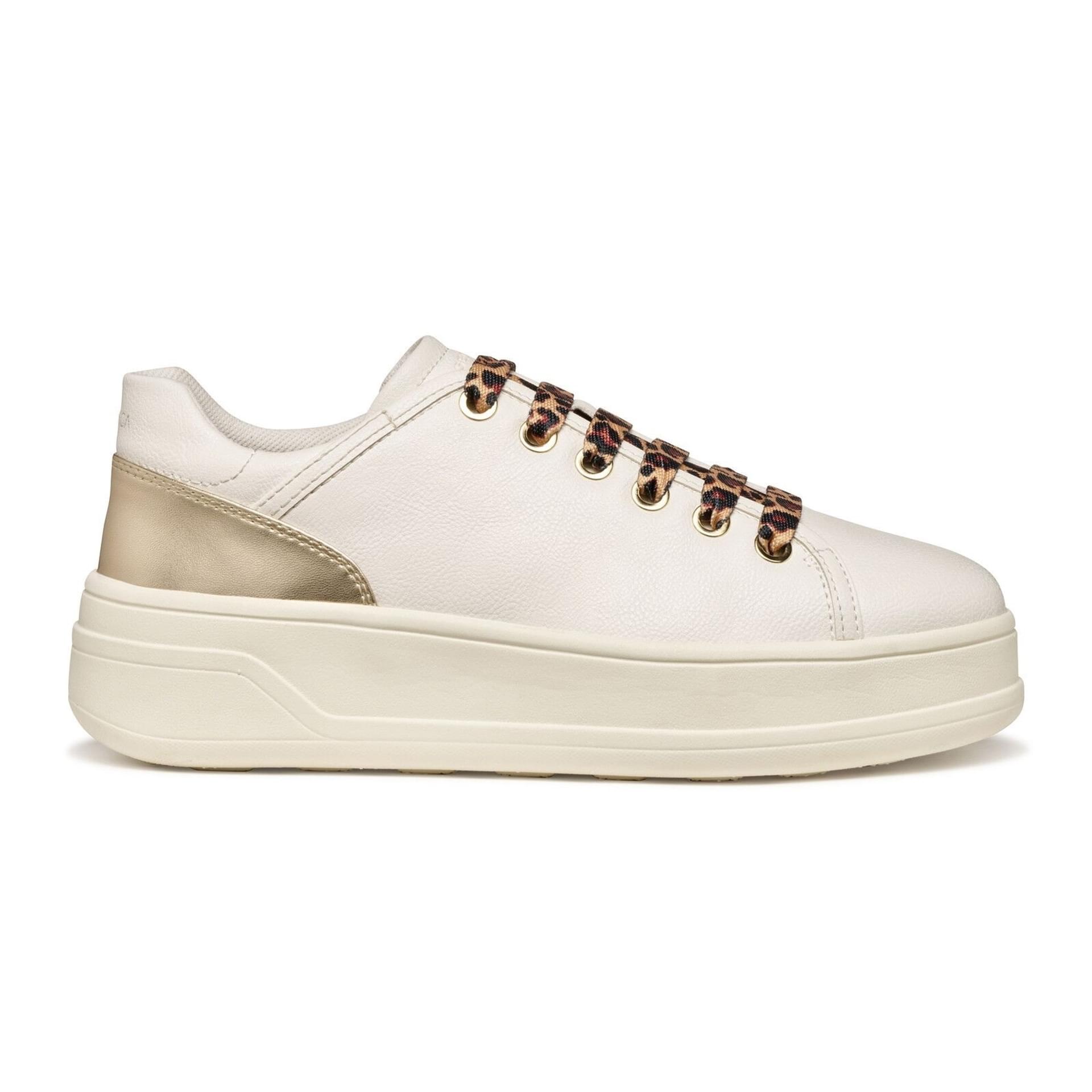 Geox Spherica Ecub-2 Sneakers D56WVD_0BCBN in White/Light Gold