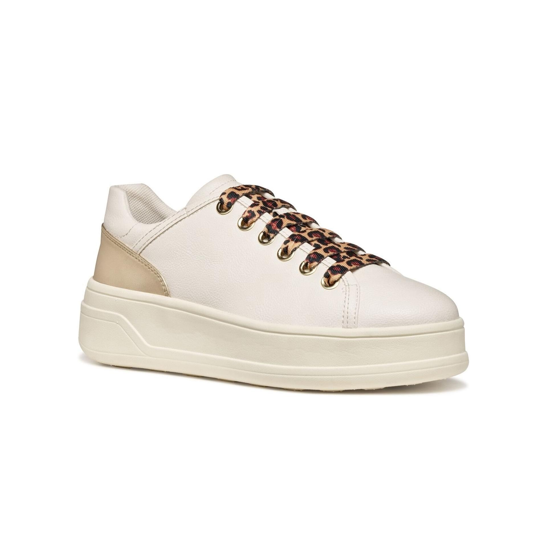 Geox Spherica Ecub-2 Sneakers D56WVD_0BCBN in White/Light Gold