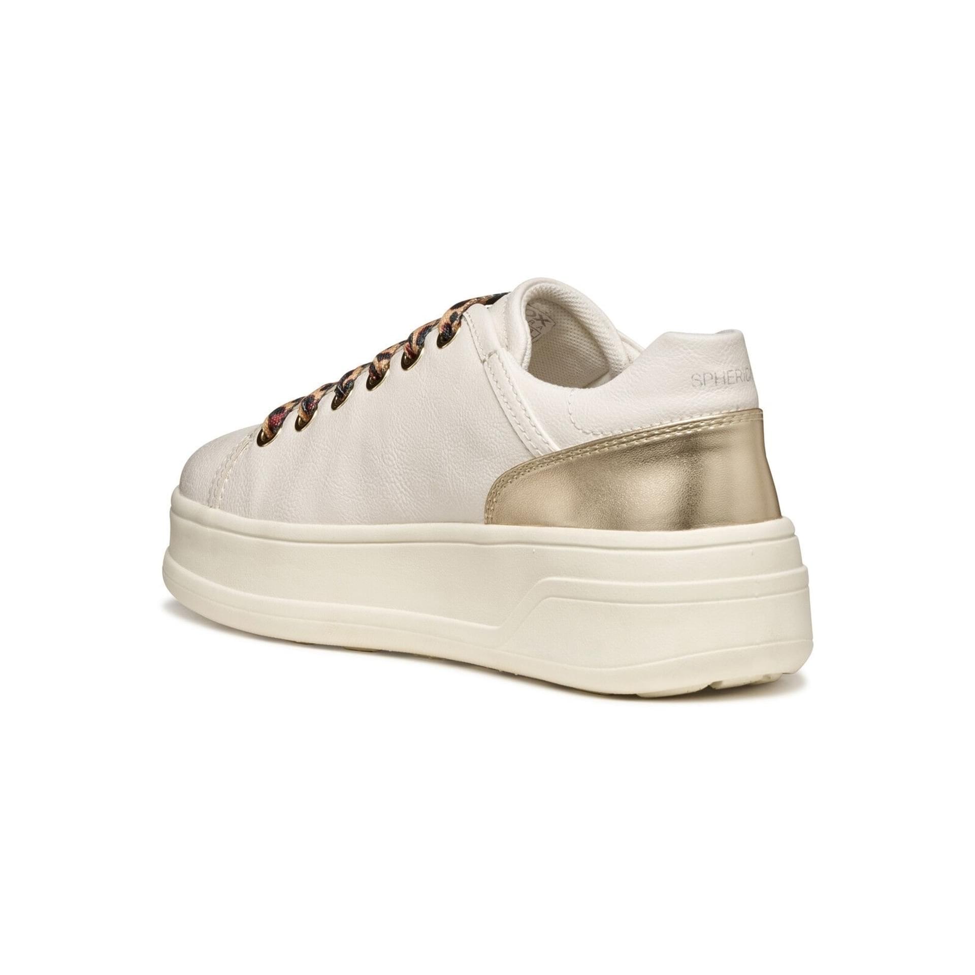 Geox Spherica Ecub-2 Sneakers D56WVD_0BCBN in White/Light Gold