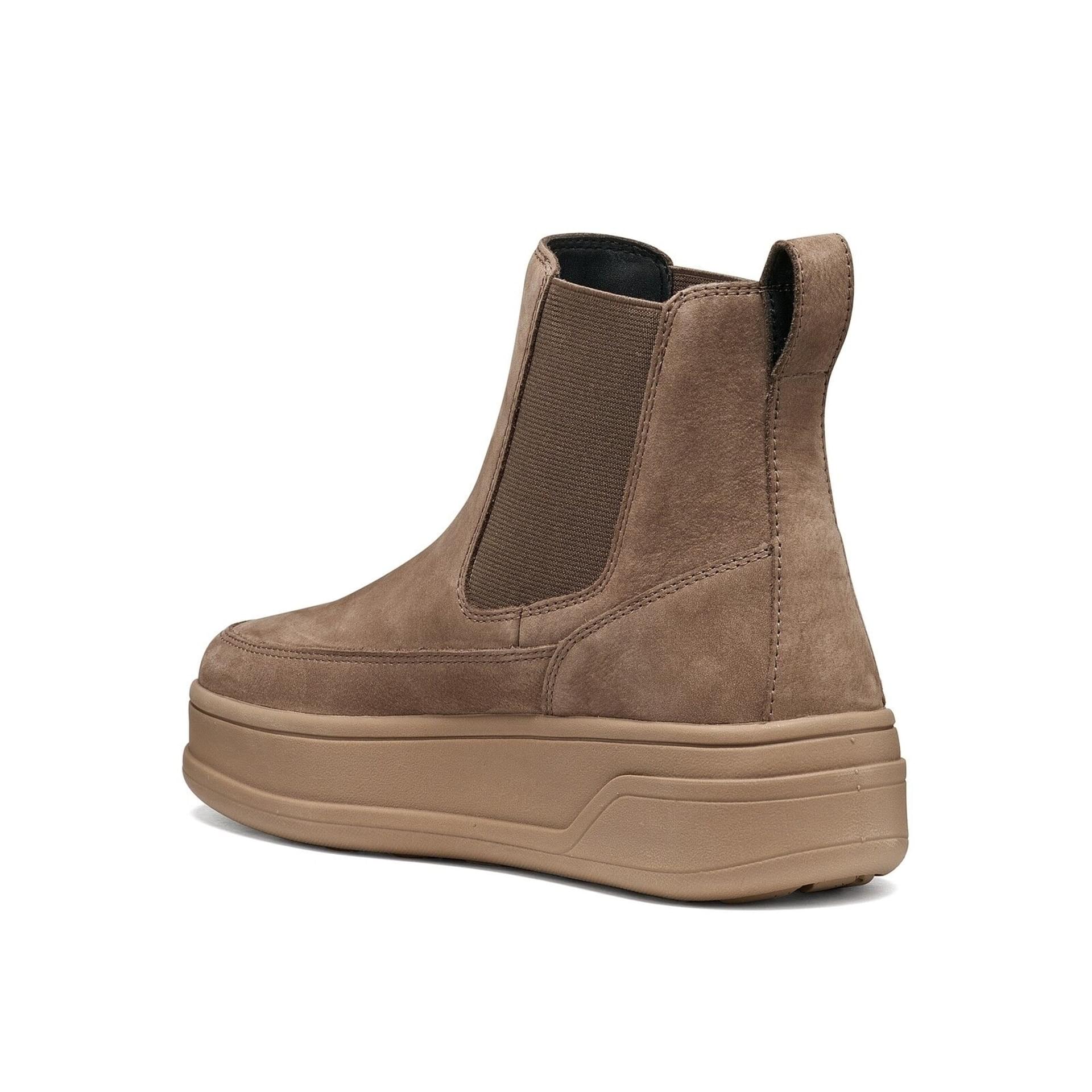 Geox Spherica Ecub-2 Ankle Boots in Taupe, angled view (SKU D66WVB_00032--C6029)
