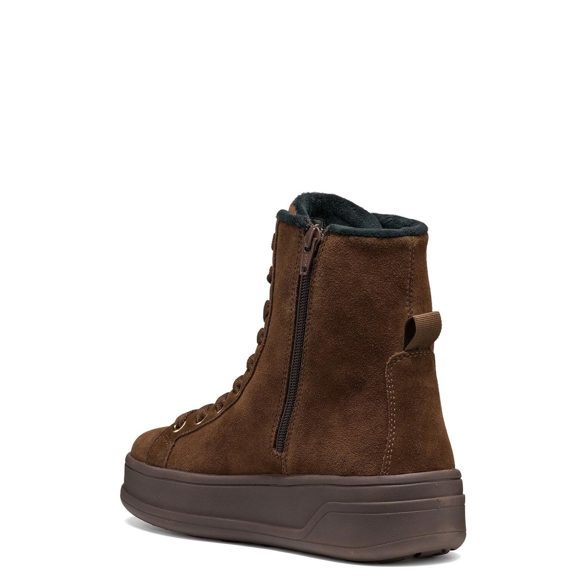 Geox Spherica Ecub-2 Bottines cuir in Dark Brown, vue en angle (SKU D66WVF_00022--C6006)