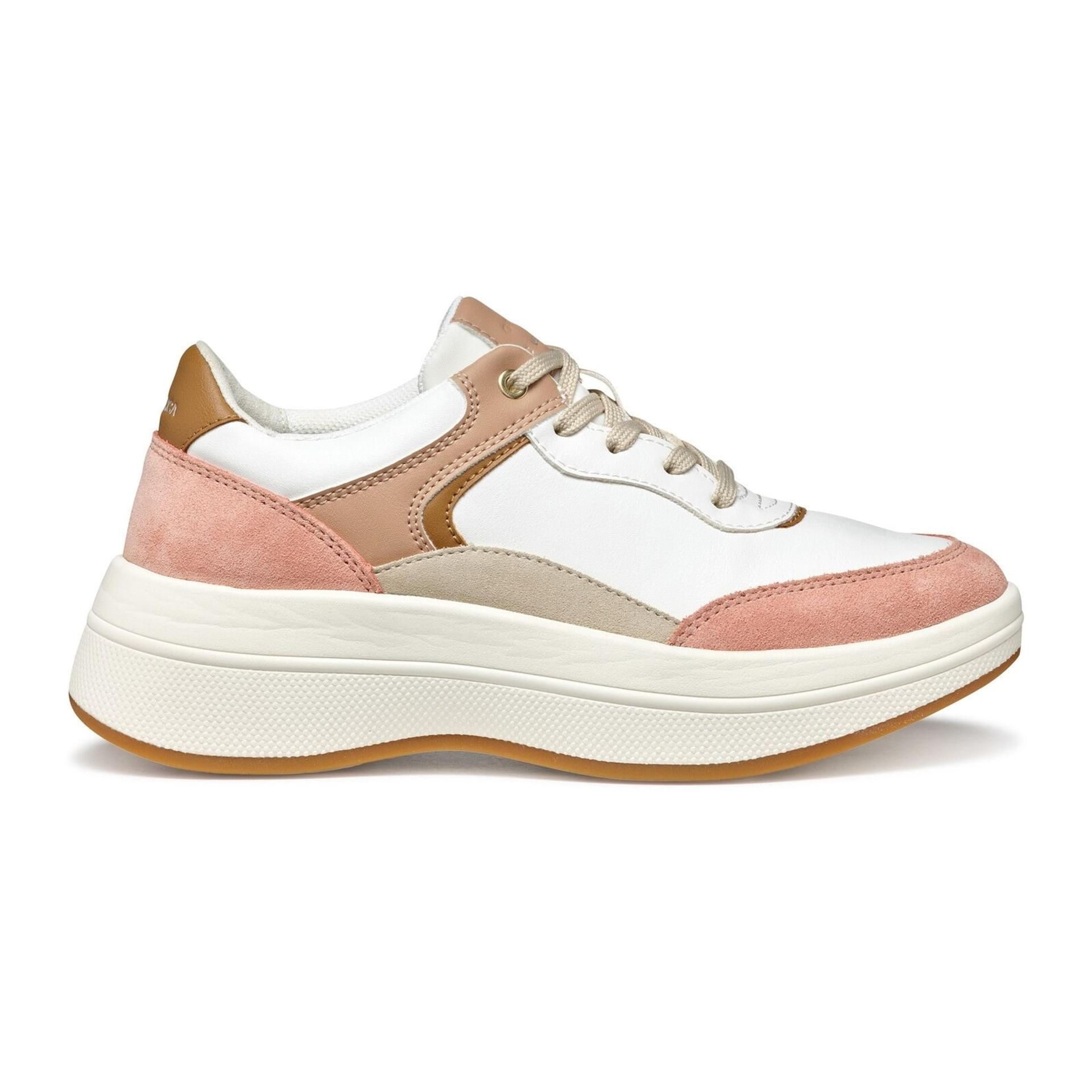 Geox Spherica Ecub-3 Sneakers D46WTB_05422 in White/Sandstone