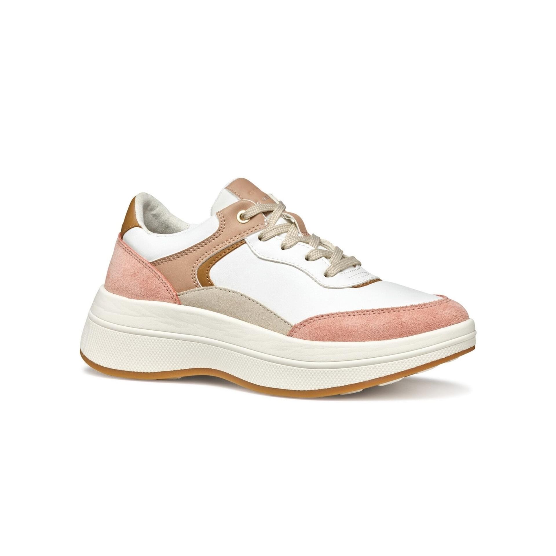 Geox Spherica Ecub-3 Sneakers D46WTB_05422 in White/Sandstone