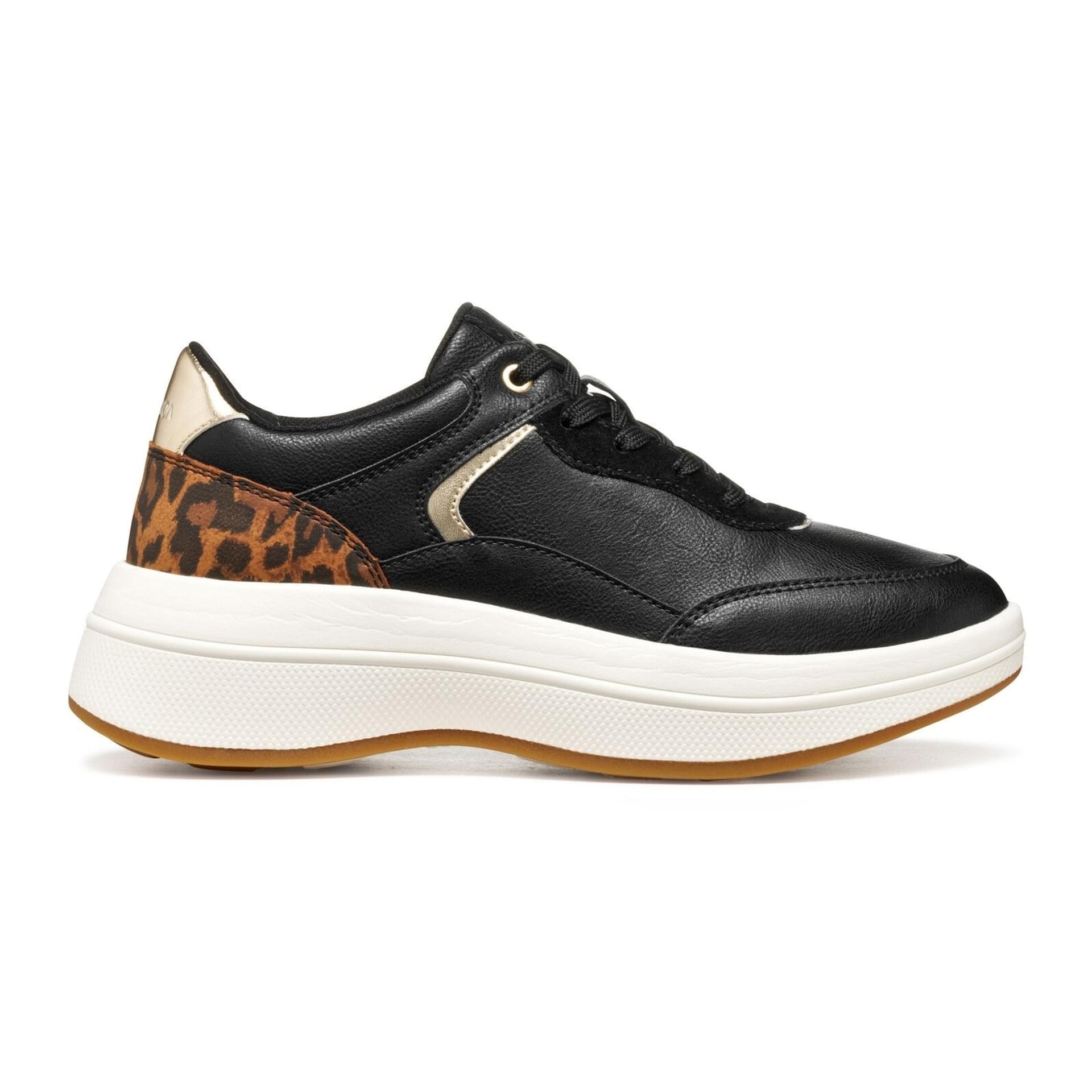 Geox Spherica Ecub-3 Sneakers D46WTB_0BCPZ in Black/Cognac