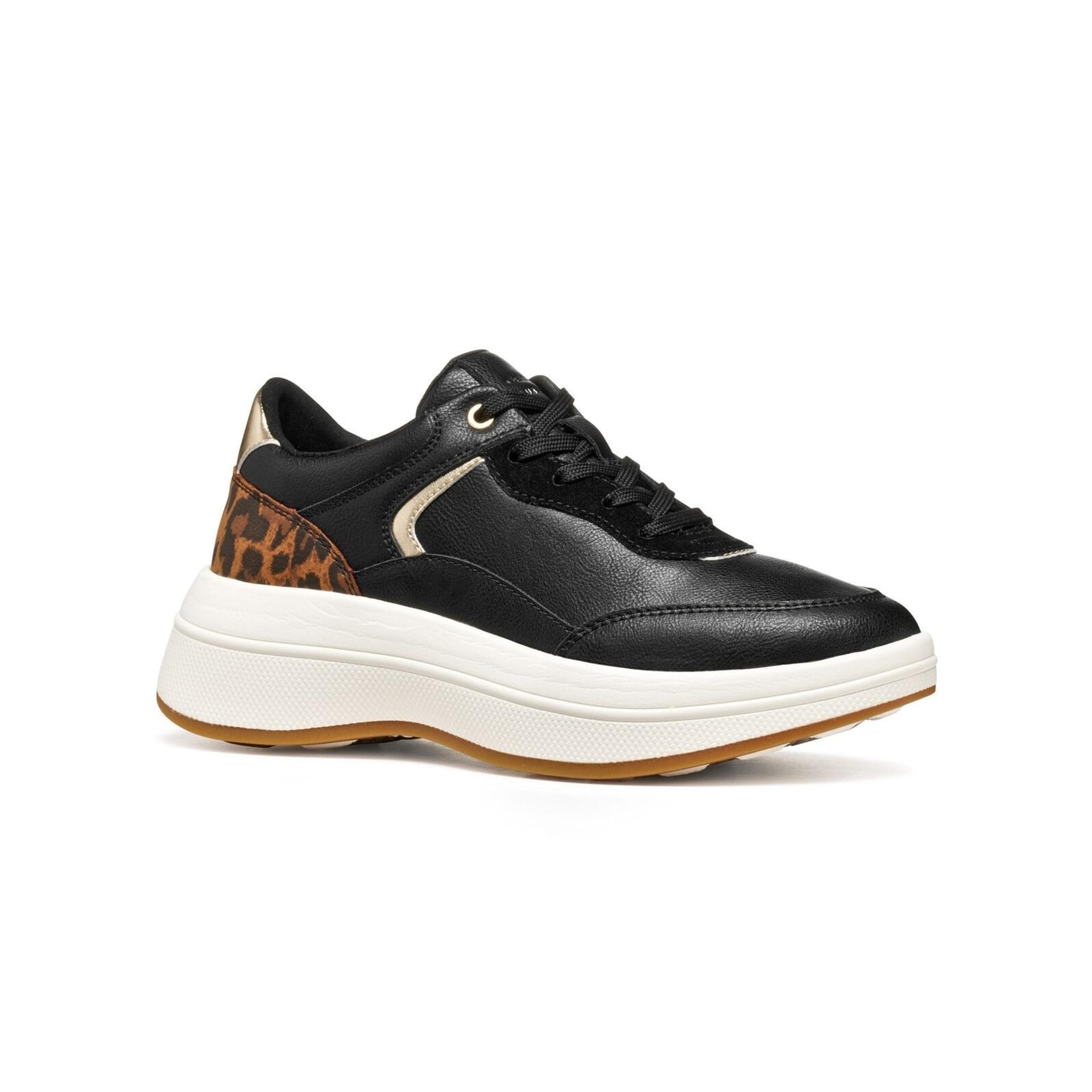 Geox Spherica Ecub-3 Sneakers D46WTB_0BCPZ in Black/Cognac