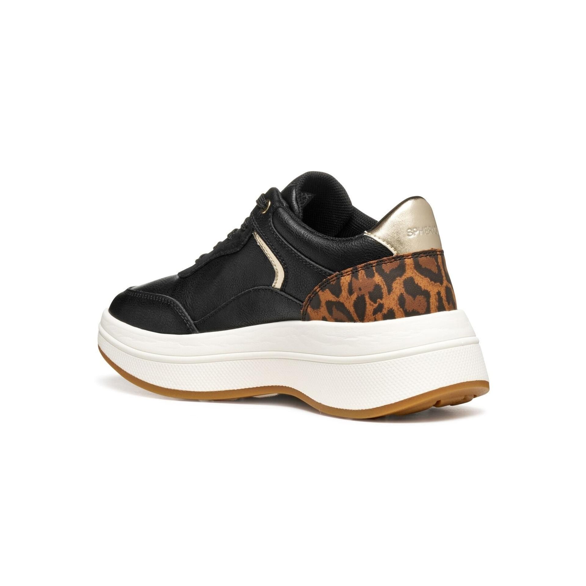Geox Spherica Ecub-3 Sneakers D46WTB_0BCPZ in Black/Cognac